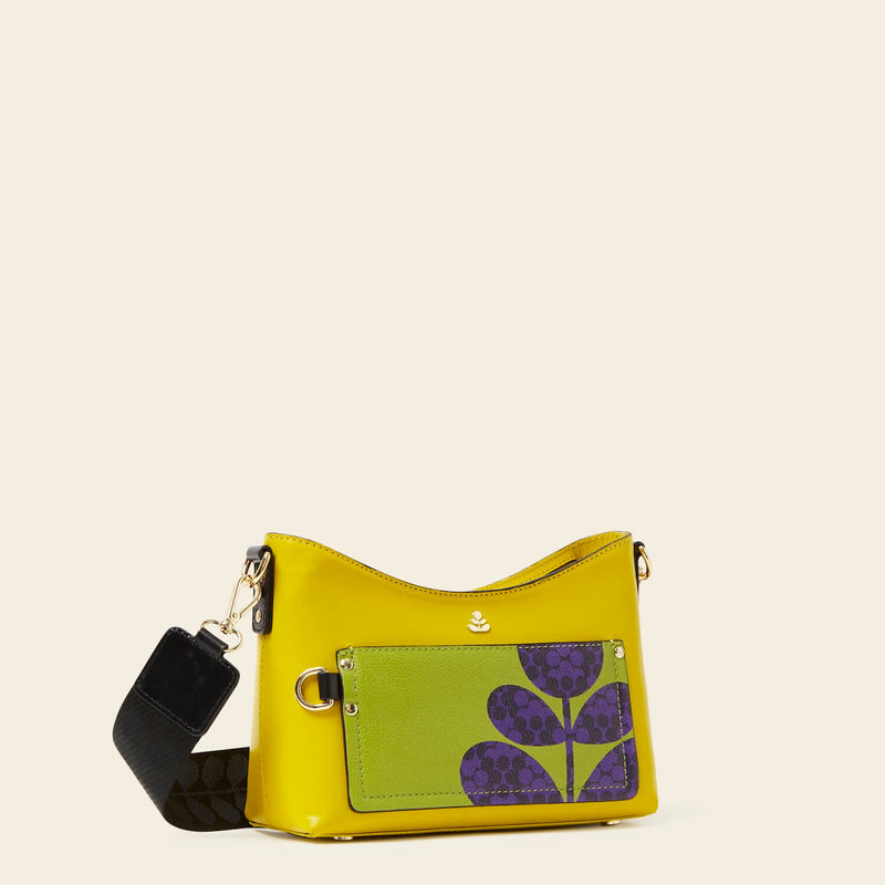 Carrymin Crossbody Bag in Daffodil Puzzle Flower pattern by Orla Kiely