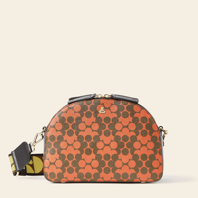 Luna Crossbody Bag in Tomato Puzzle Flower pattern by Orla Kiely