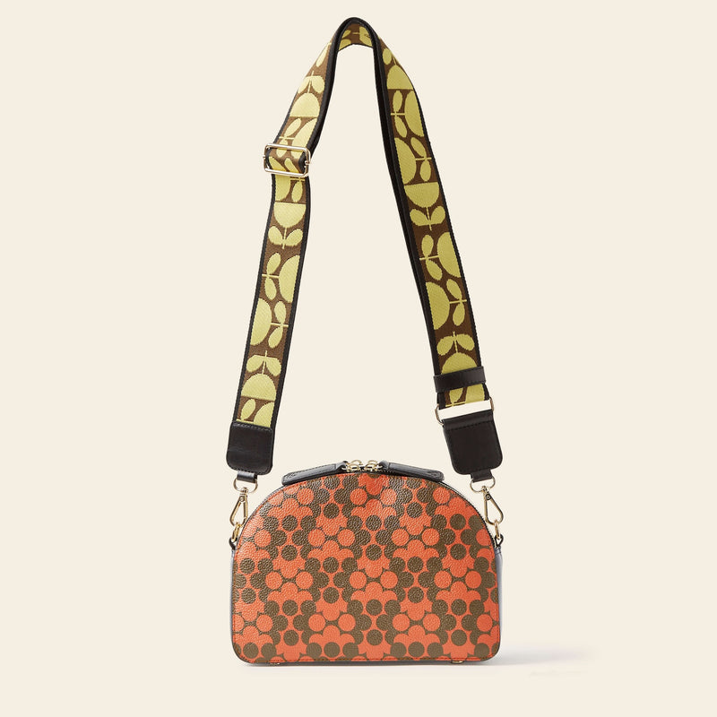 Luna Crossbody Bag in Tomato Puzzle Flower pattern by Orla Kiely