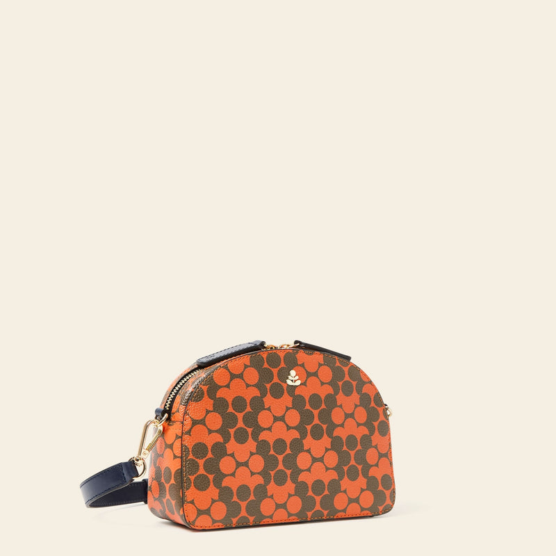 Babaluna Crossbody Bag in Tomato Puzzle Flower pattern by Orla Kiely