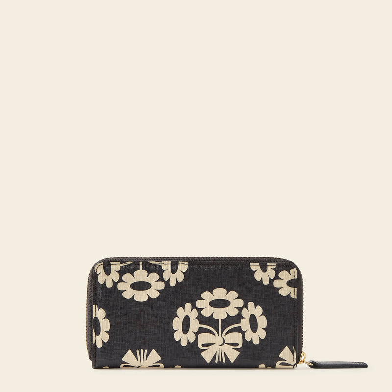 Forget Me Not Wallet in Posey Flower Midnight pattern by Orla Kiely
