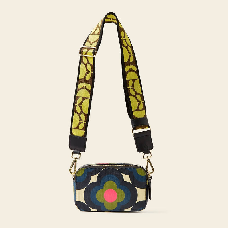 Duo Crossbody Bag in Radial Flower Rockpool pattern by Orla Kiely