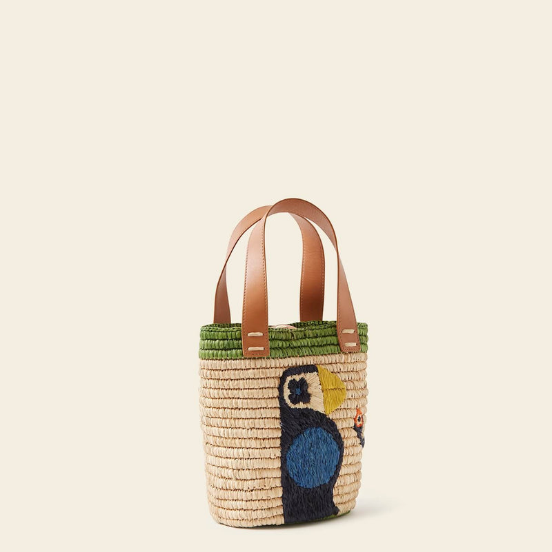 Sunday Mini Tote Bag in Puffin Green pattern by Orla Kiely