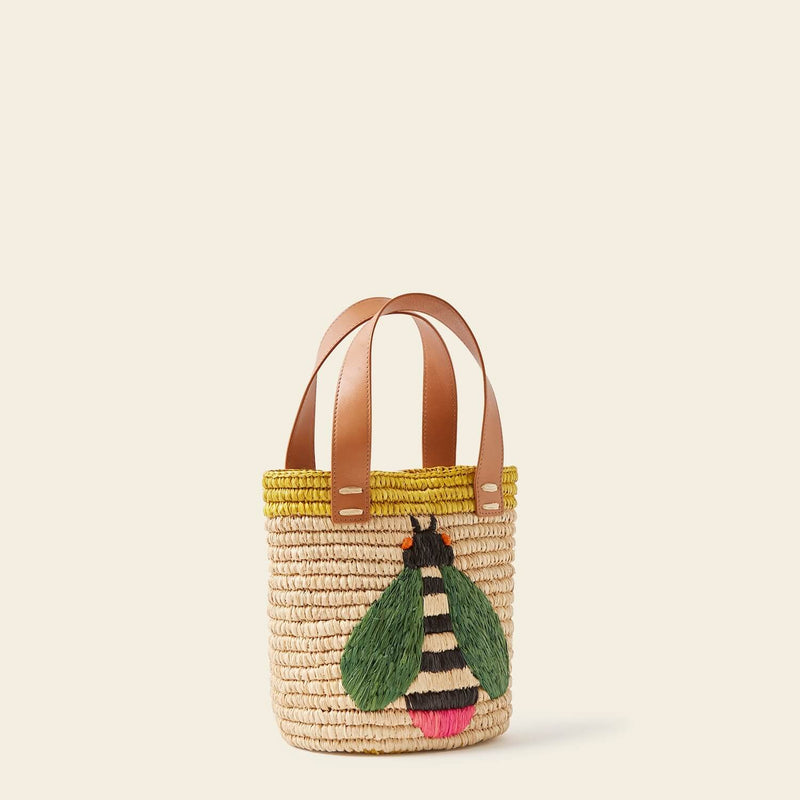 Sunday Mini Tote Bag in Bug Yellow pattern by Orla Kiely
