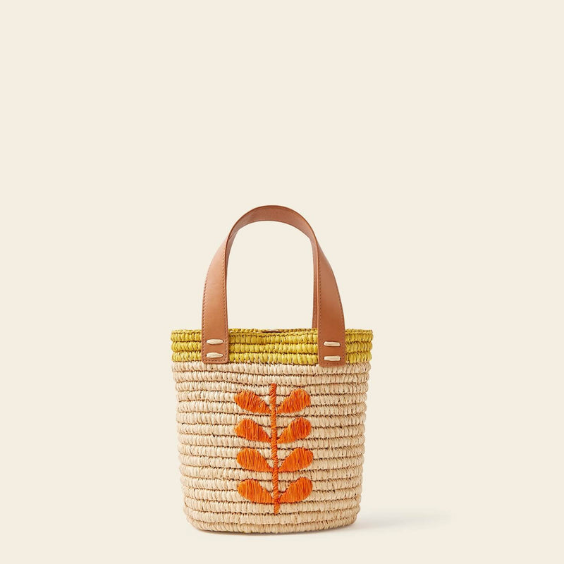 Sunday Mini Tote Bag in Bug Yellow pattern by Orla Kiely