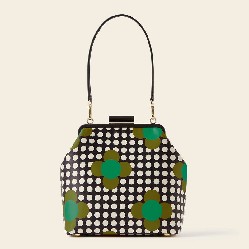 Jenny D Handbag in Jewel Flower Polka Dot pattern by Orla Kiely