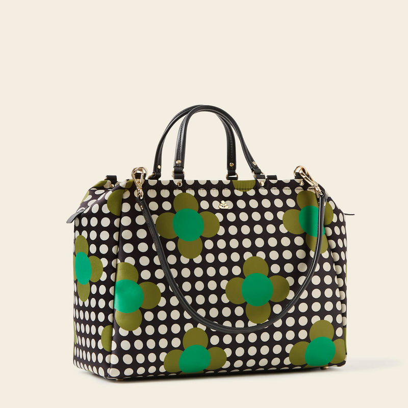 Opera Big Tote Bag in Jewel Flower Polka Dot pattern by Orla Kiely
