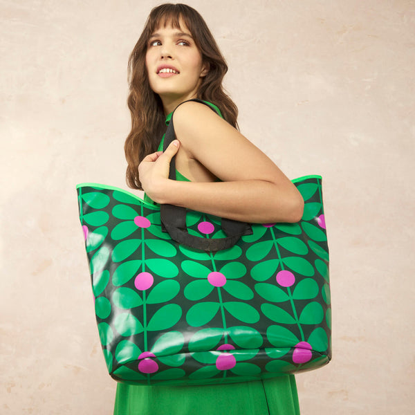 Carryall Large Tote - Sixties Stem Emerald