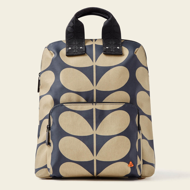 Bestie Backpack in Solid Stem Oatmeal pattern by Orla Kiely