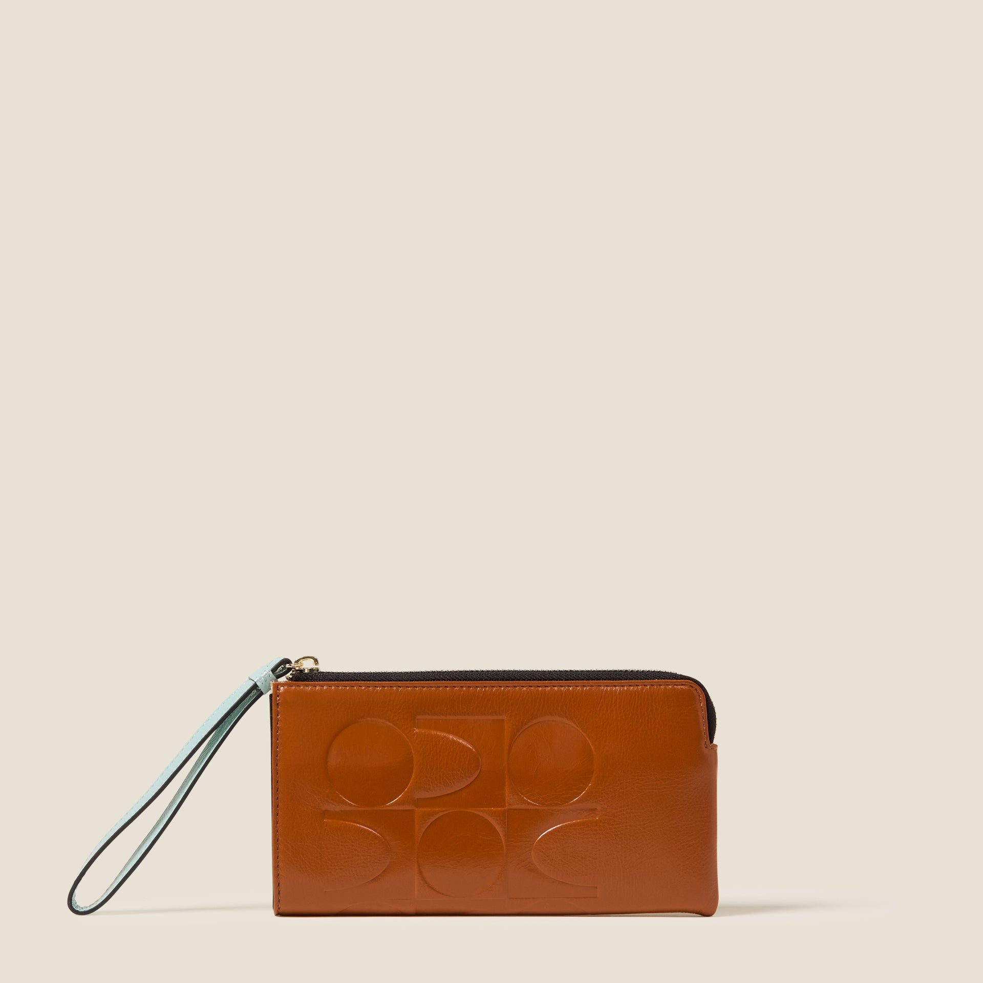 Hold On Leather Wristlet OK Colourblock Sienna