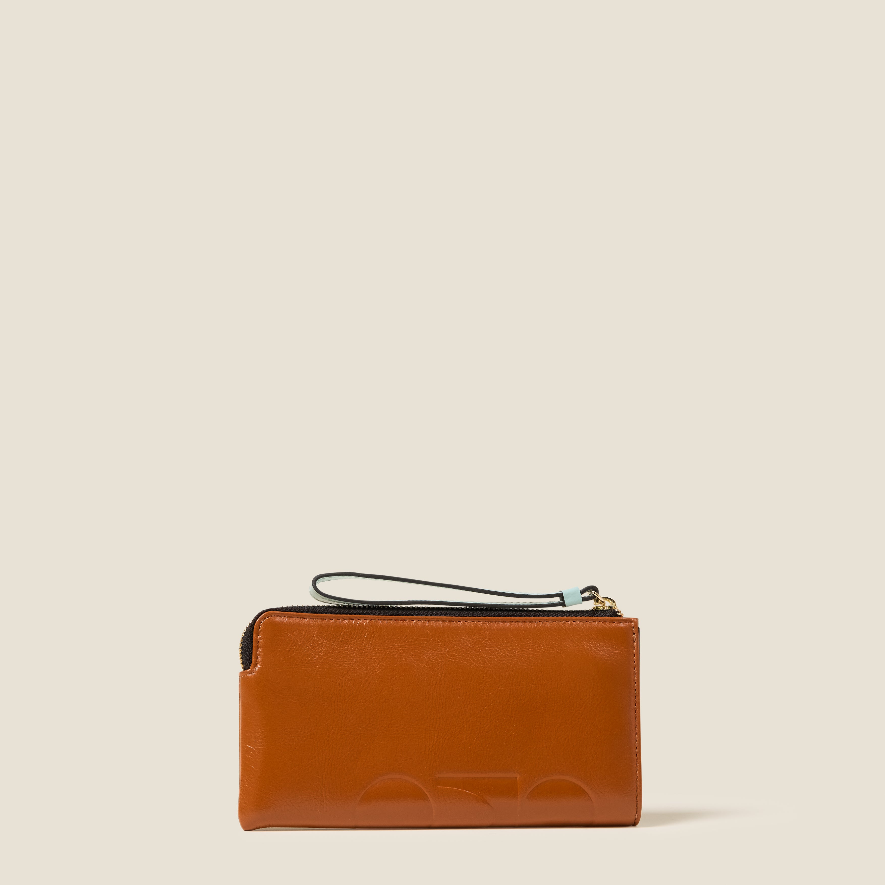 Hold On Leather Wristlet - OK Colourblock Sienna