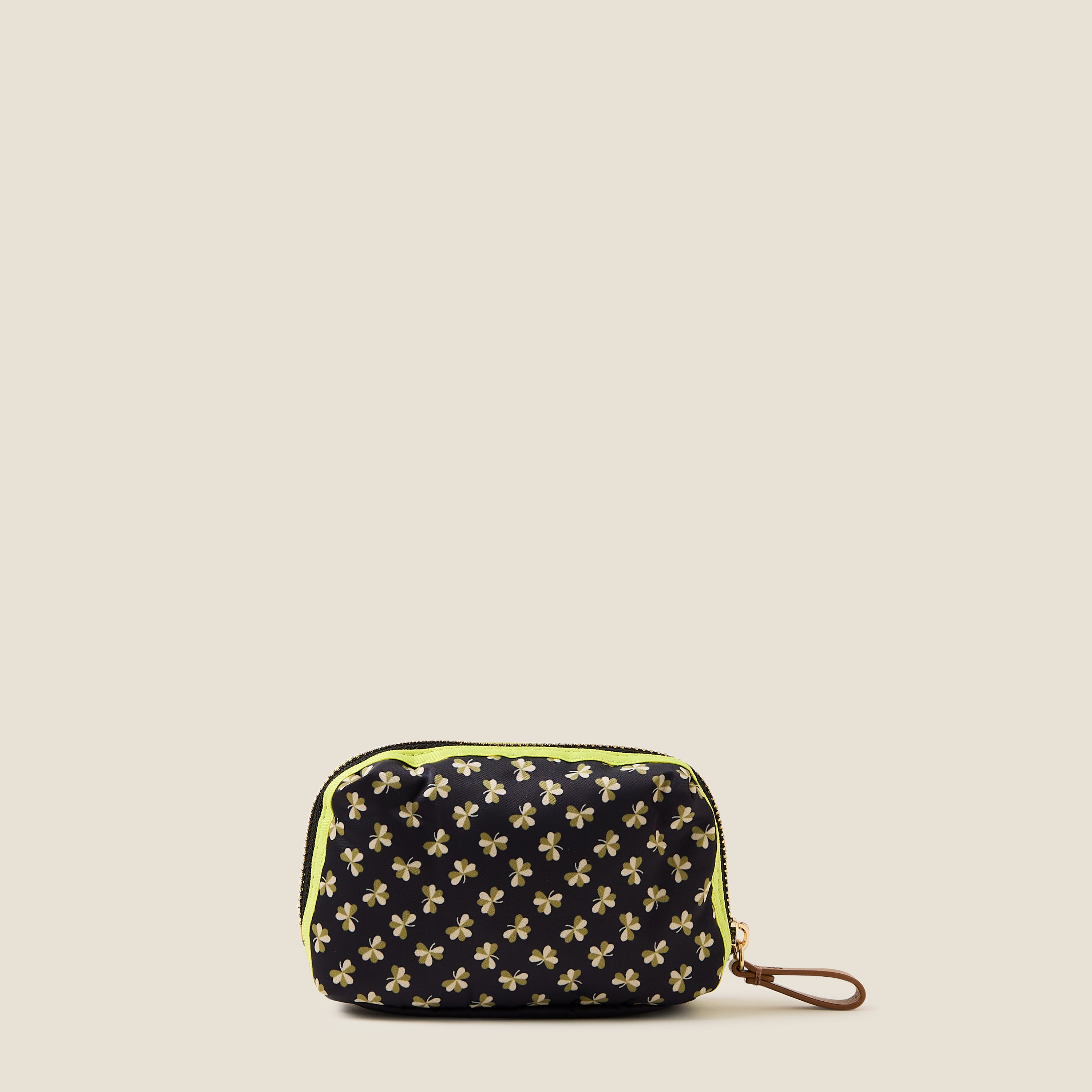 Small Pouch - Ditsy Clover Black