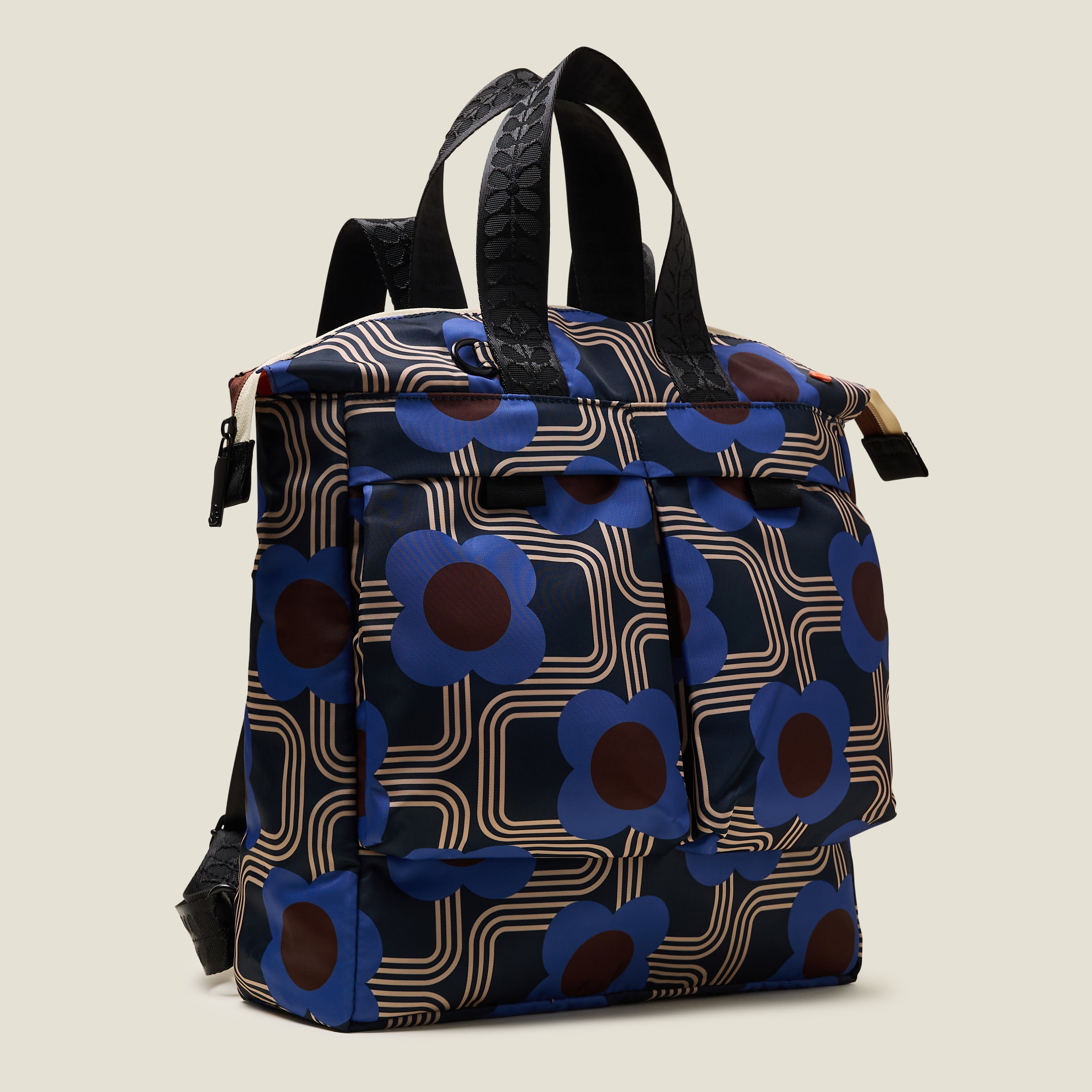 Orla Kiely Axis Backpack | Women's Laptop & Travel Backpack | Blue