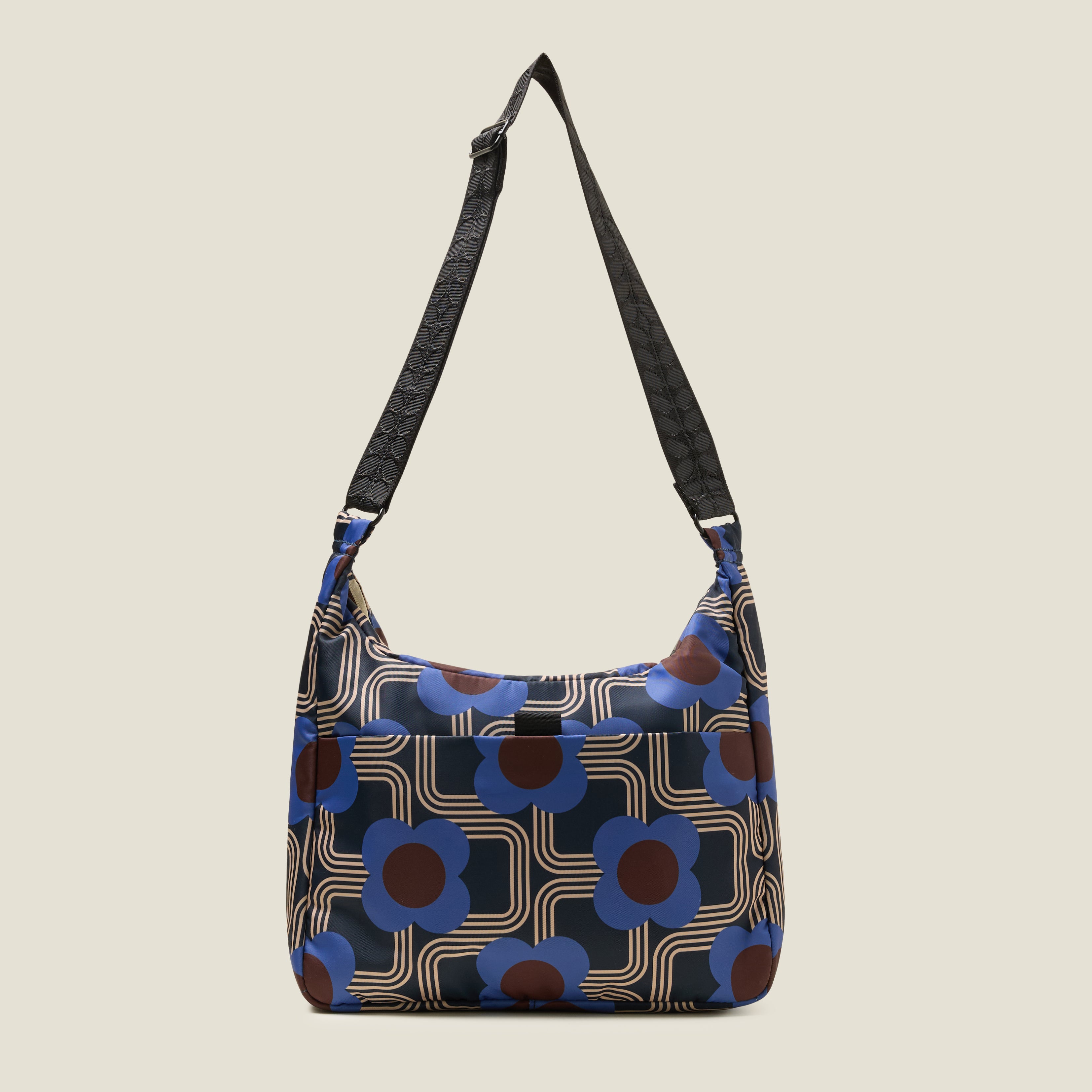 Orla Kiely Area Hobo Bag | Women's Blue Print Shoulder & Crossbody Bag