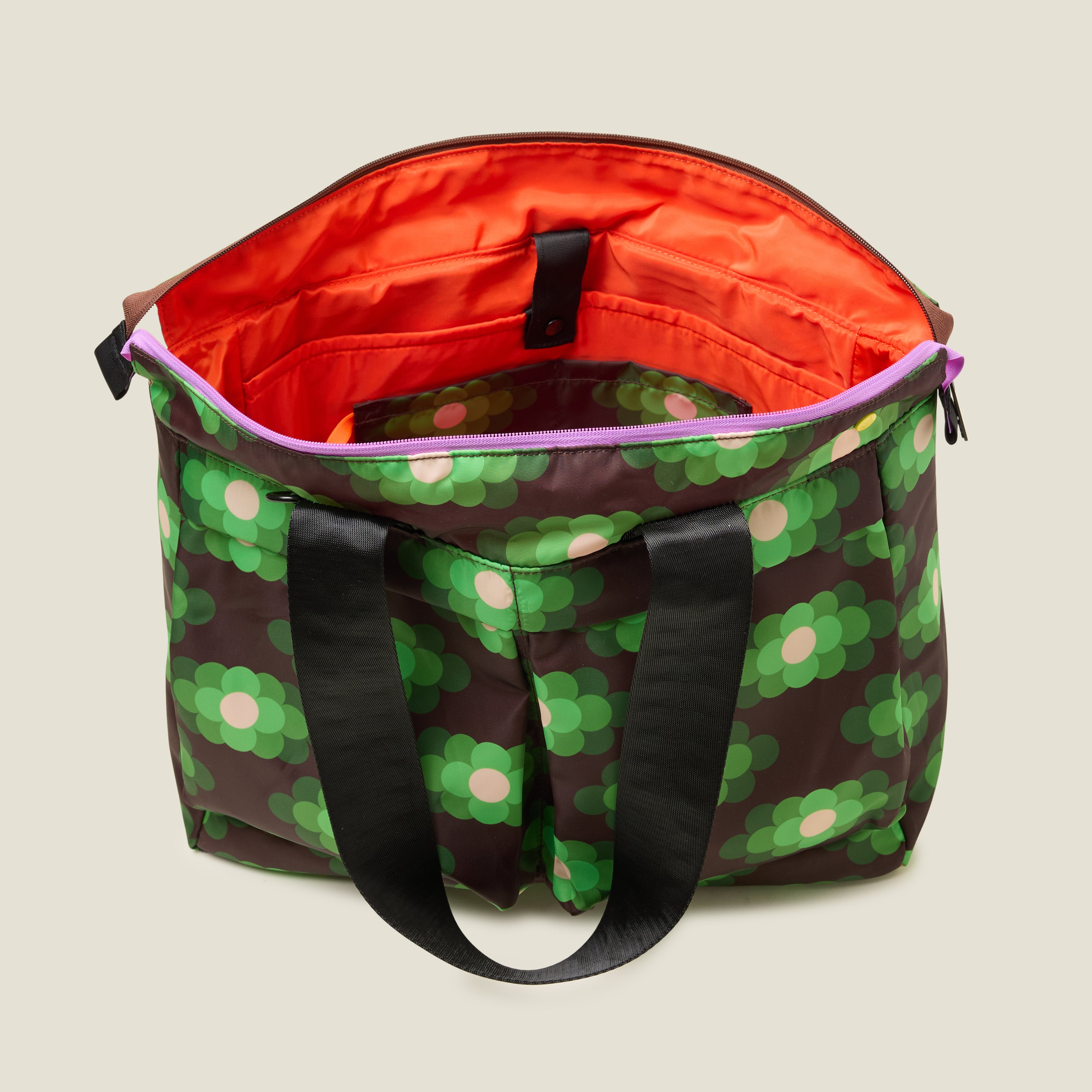 Axis Tote Bag - Flower Haze Neon Green