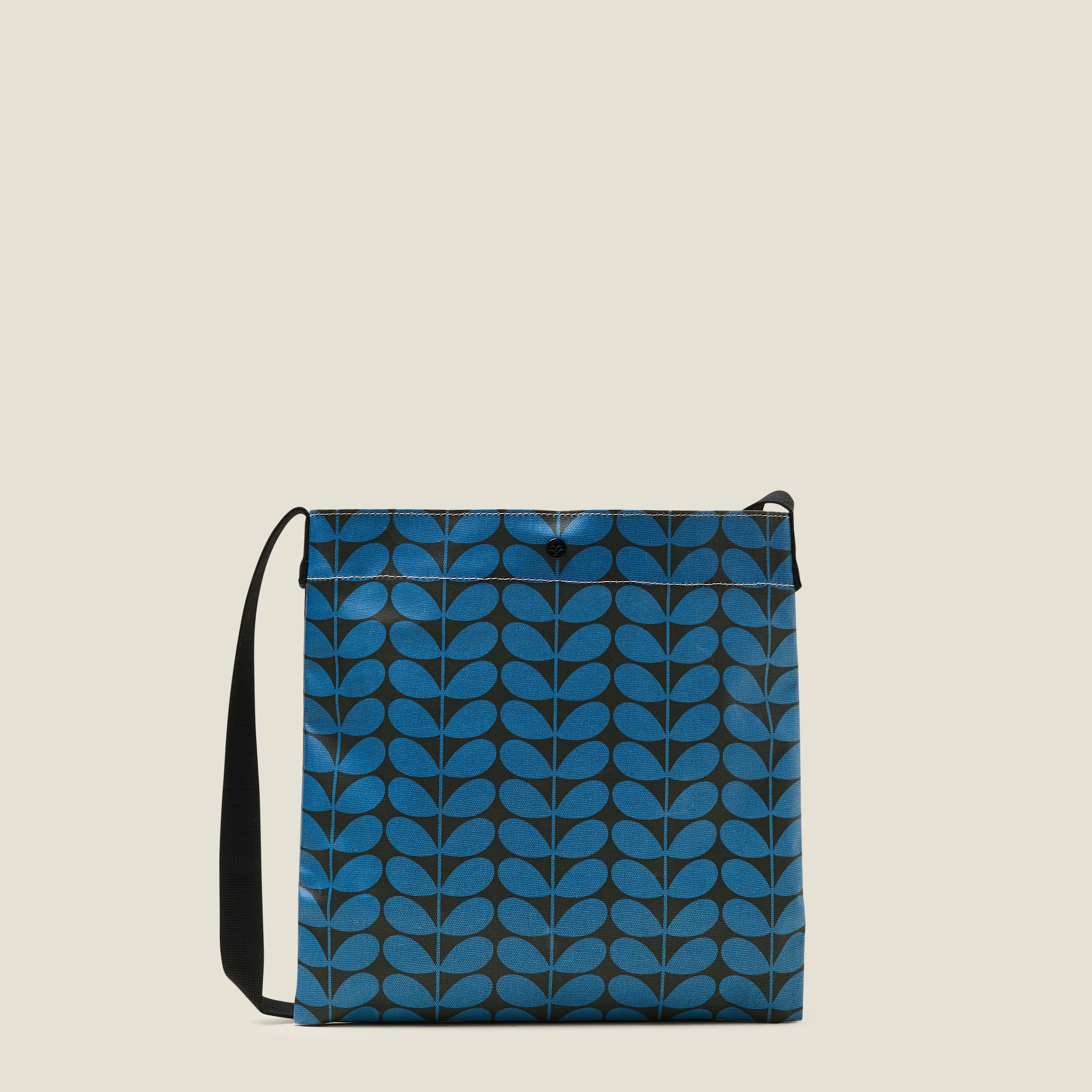 On a Roll Flat Crossbody - Mini Solid Stem Azure