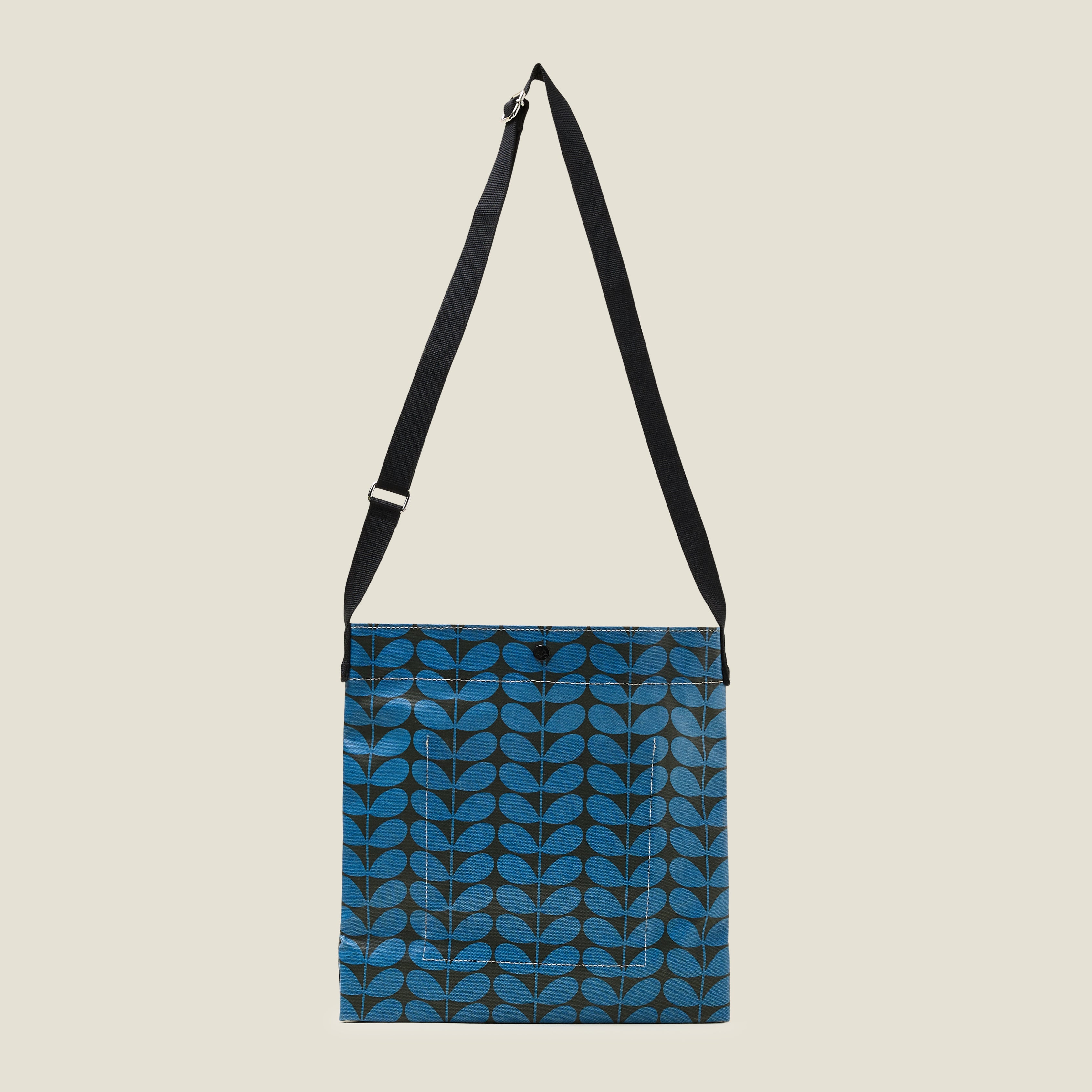 On a Roll Flat Crossbody - Mini Solid Stem Azure