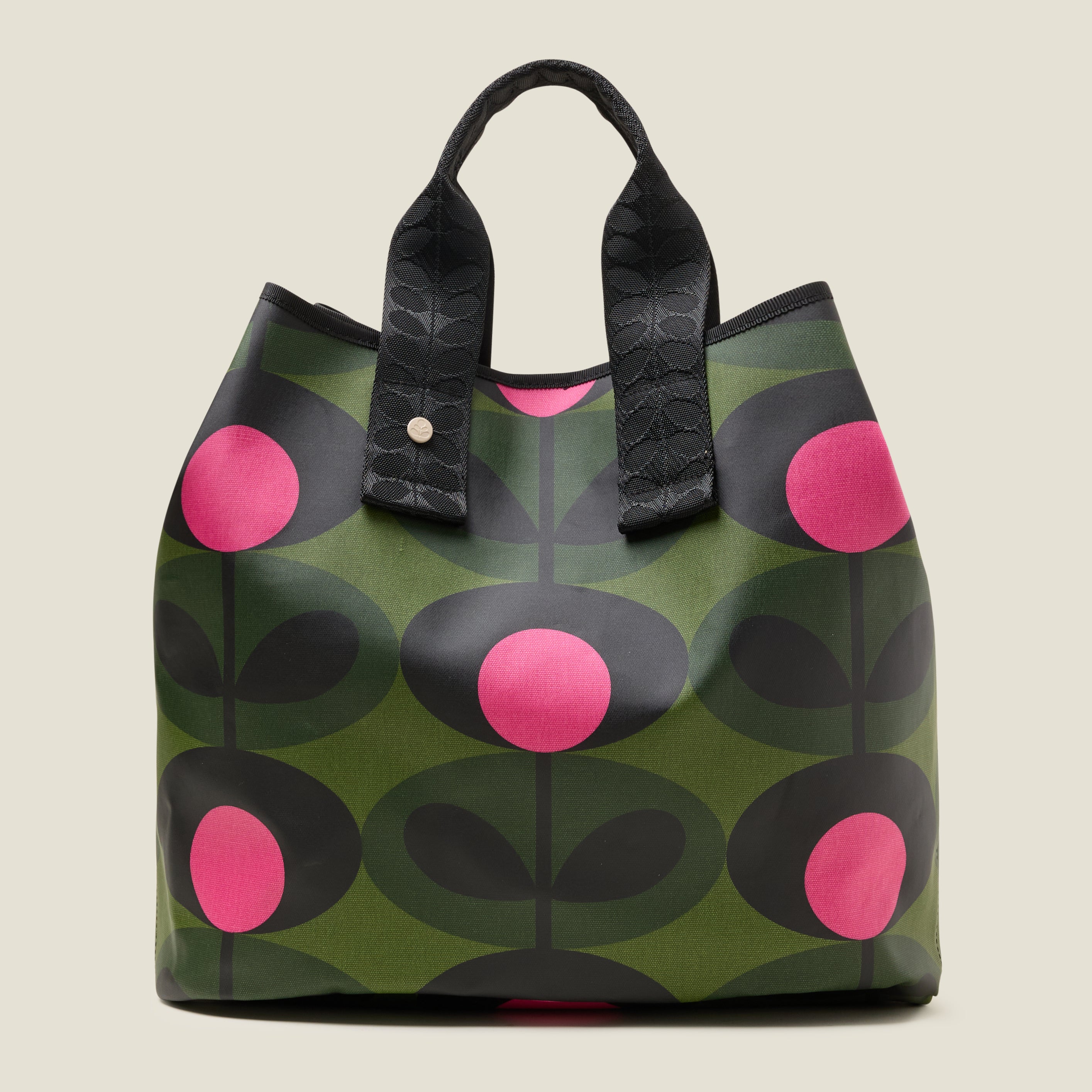 Carryall Large Tote Bag | Women's Retro Bag | Orla Kiely | Green Print