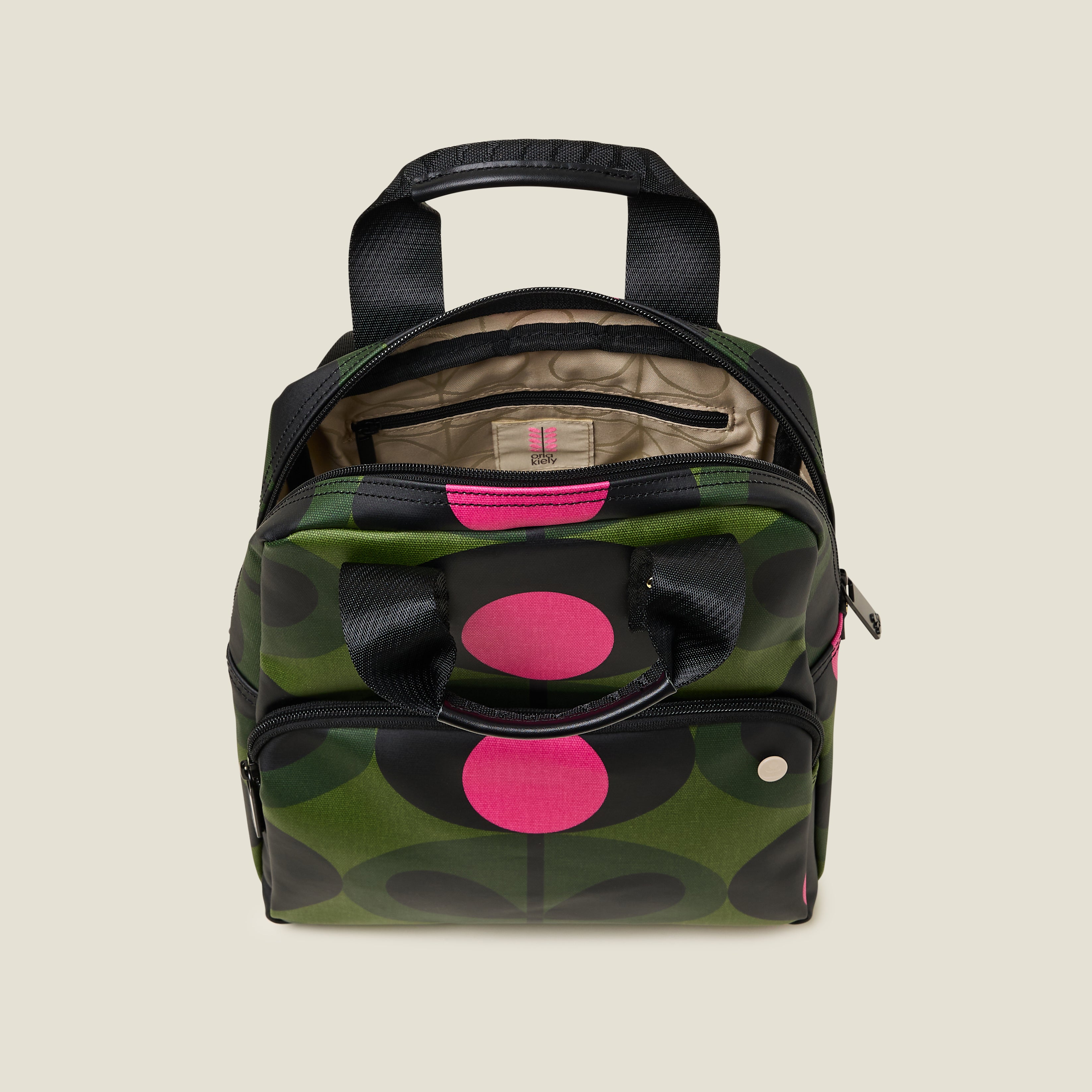 Mini Lotta Backpack | Women's Small Rucksack | Orla Kiely | Green