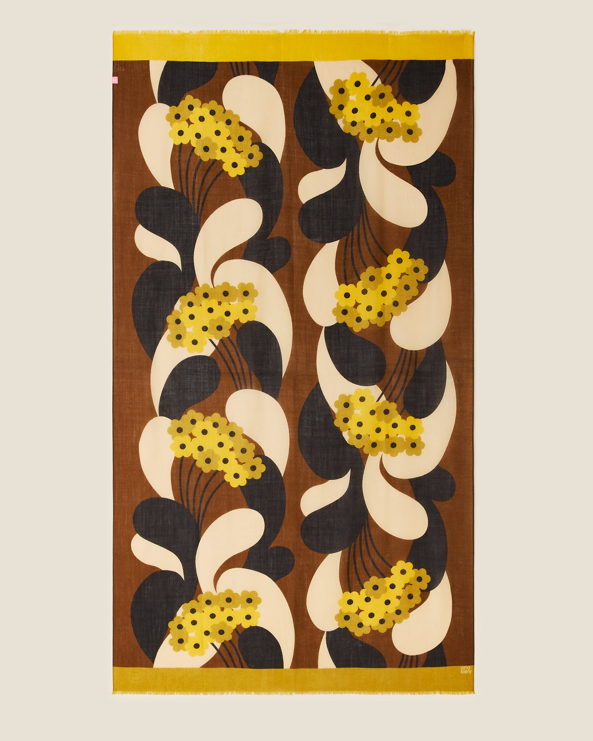 Wool Scarf - River Flower Hazel