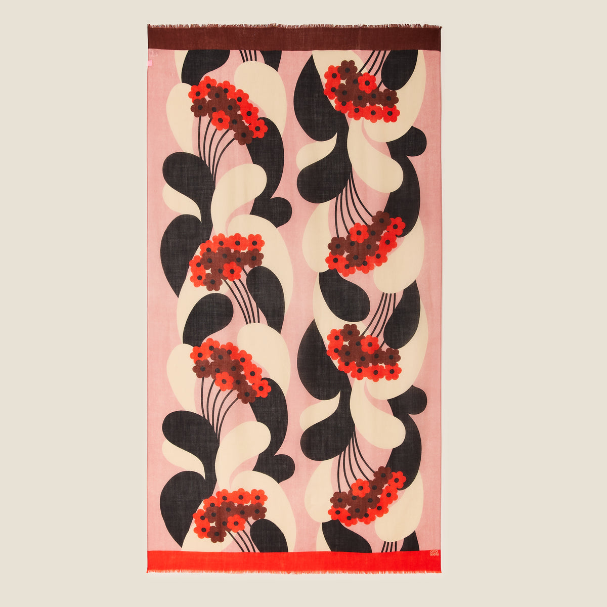 Wool Scarf River Flower