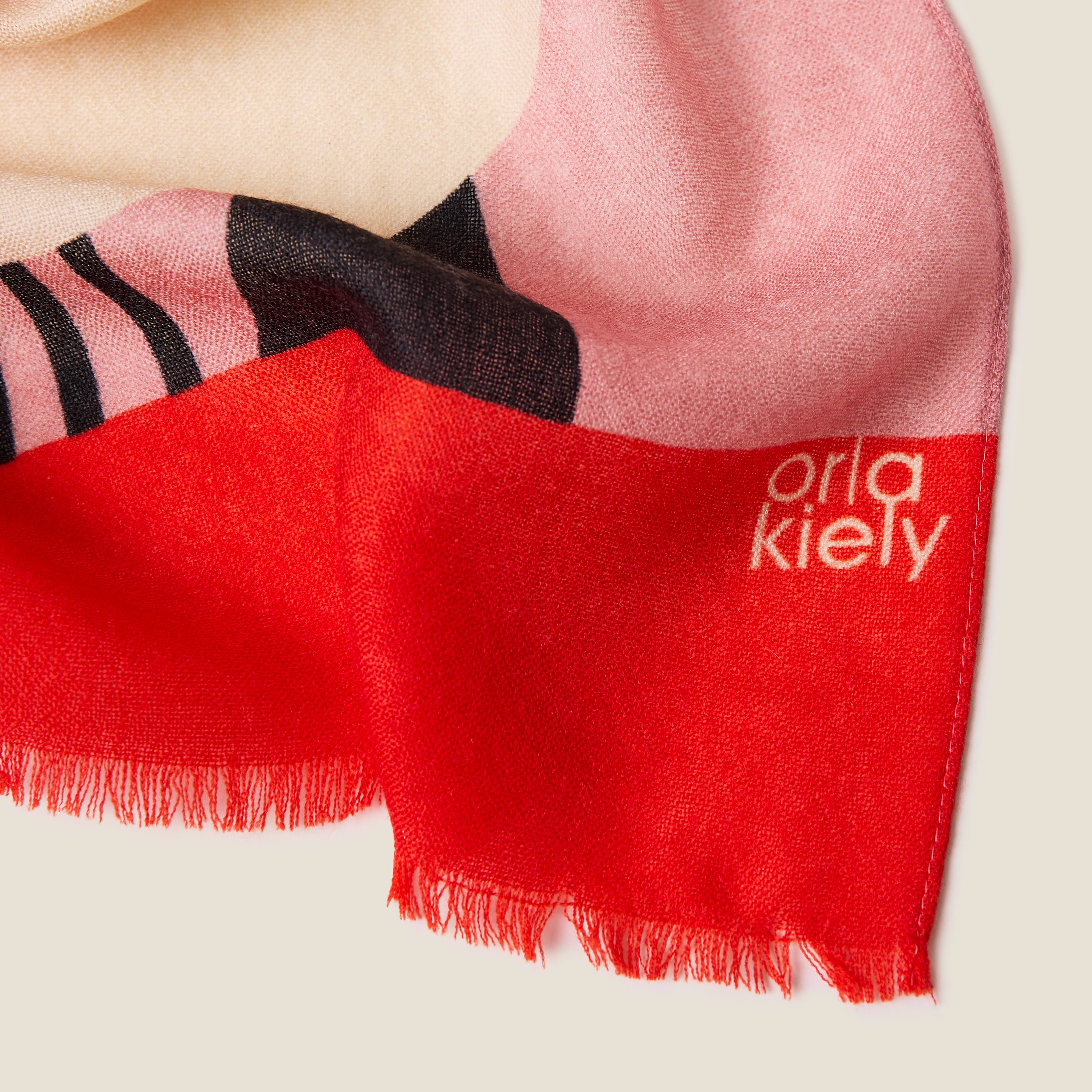 Wool Scarf - River Flower Rose