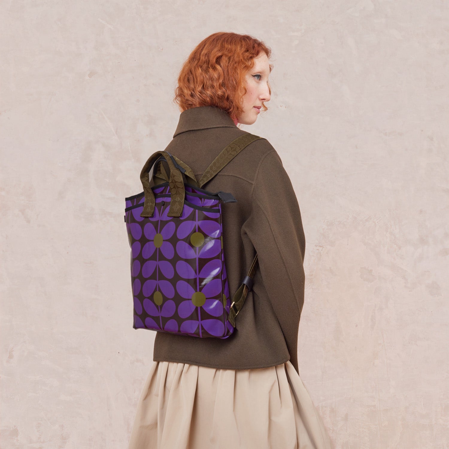 orla kiely リュック　新品未使用 Orla Kiely Lotta Backpack Linear Stem Navy | Kilkenny Design