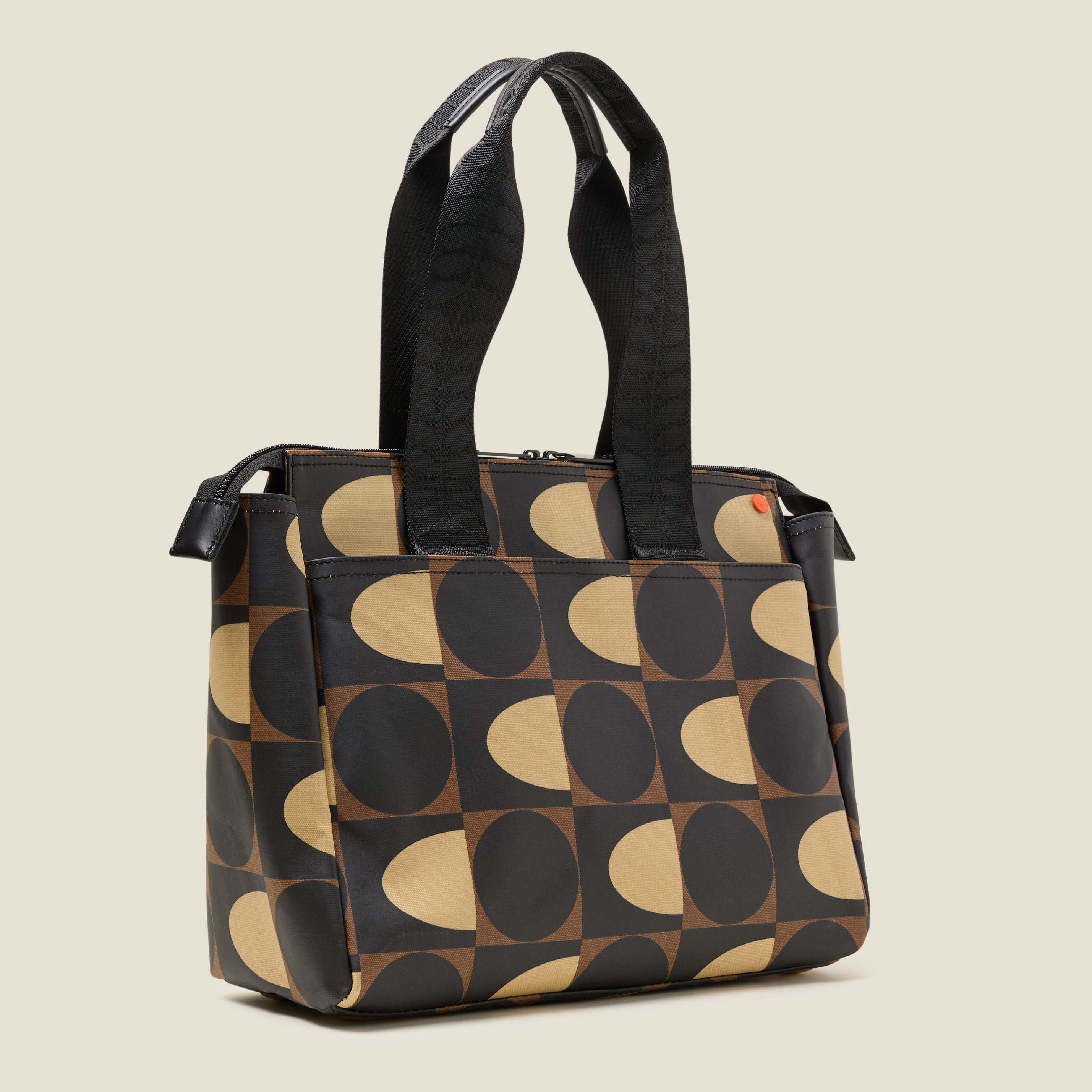 Walker Tote Bag | Orla Kiely Work & Laptop Tote Bag, Mocha Brown Print