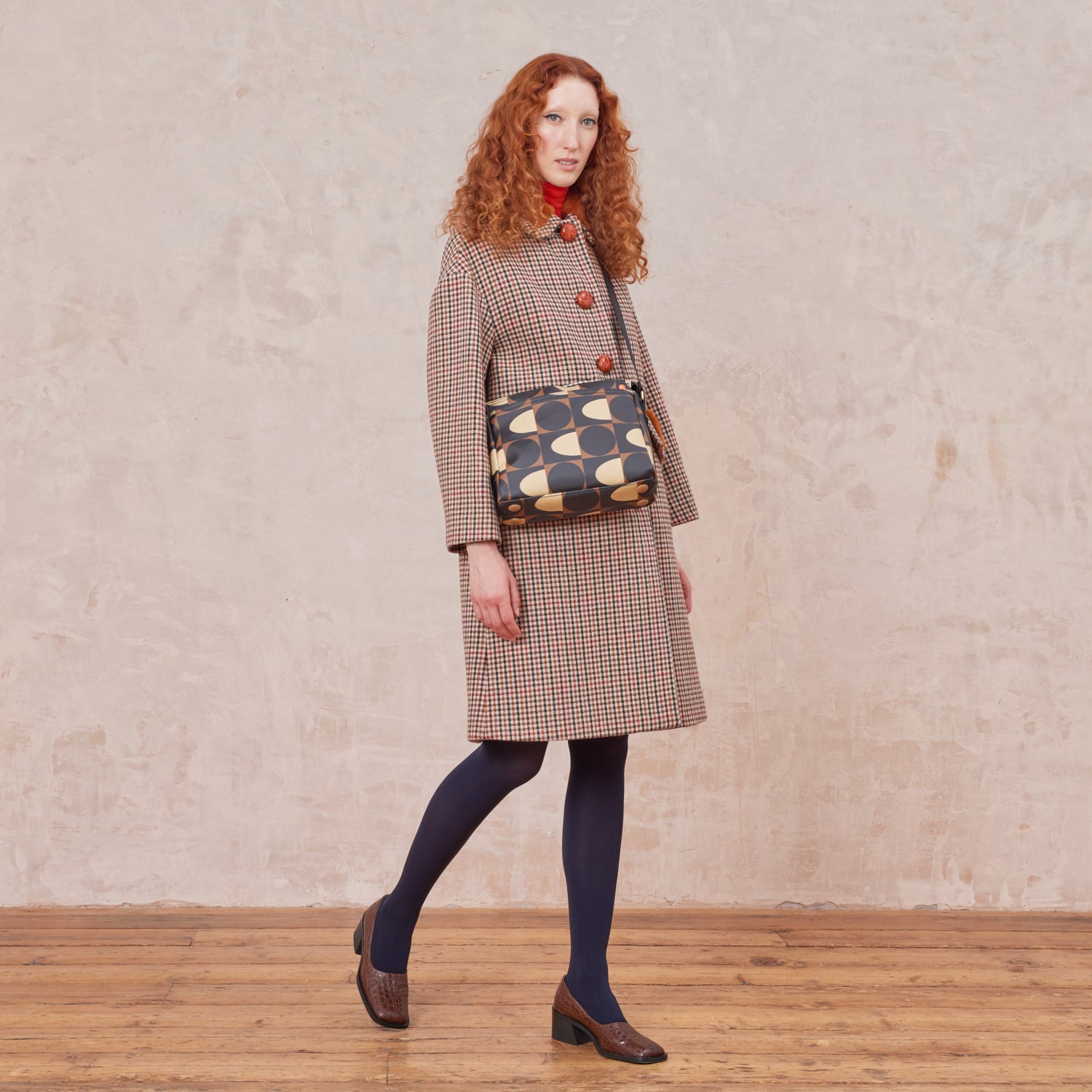 Fielder Crossbody Bag in Brown | Designer Everyday Bag | Orla Kiely
