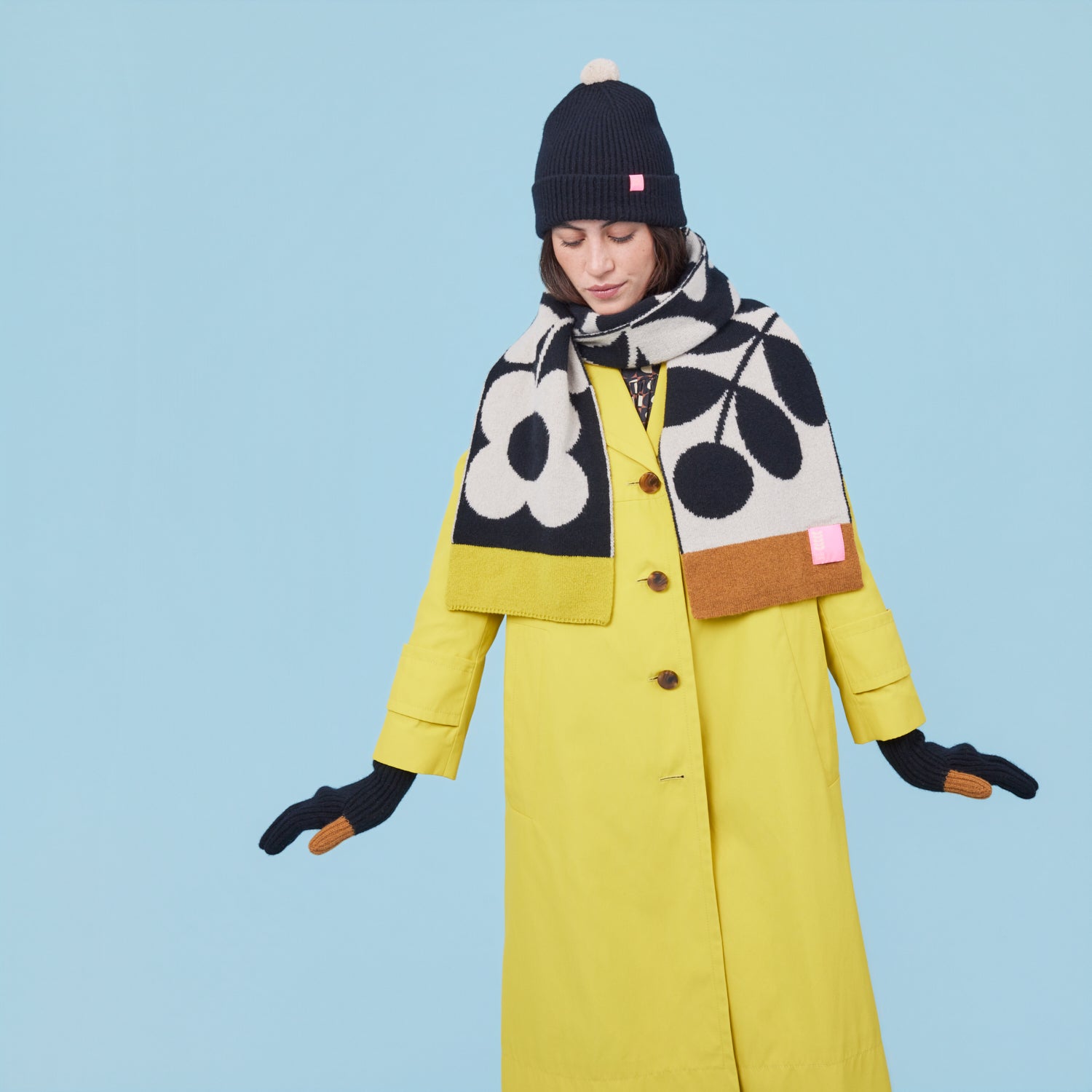 orla kiely オーラカイリー コート　マスタードイエロー　イギリス orla kiely オーラカイリー コート マスタードイエロー イギリス