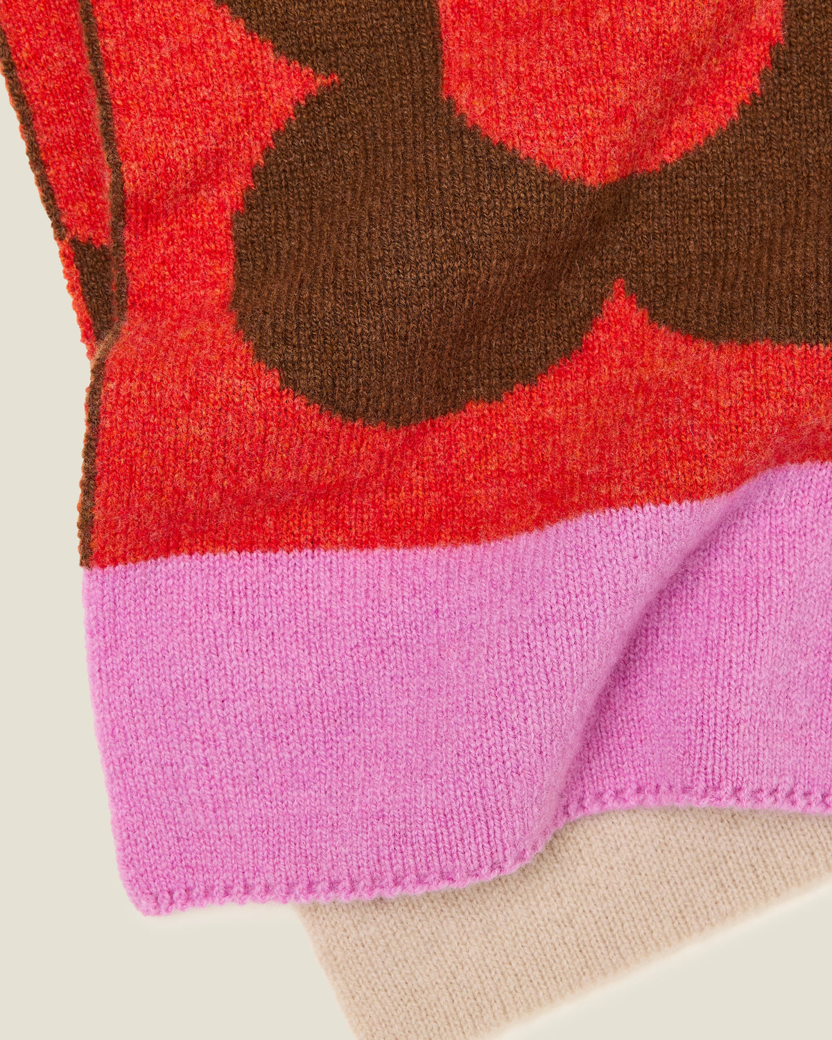 Stem Sprig Wool Scarf - Orange Sienna