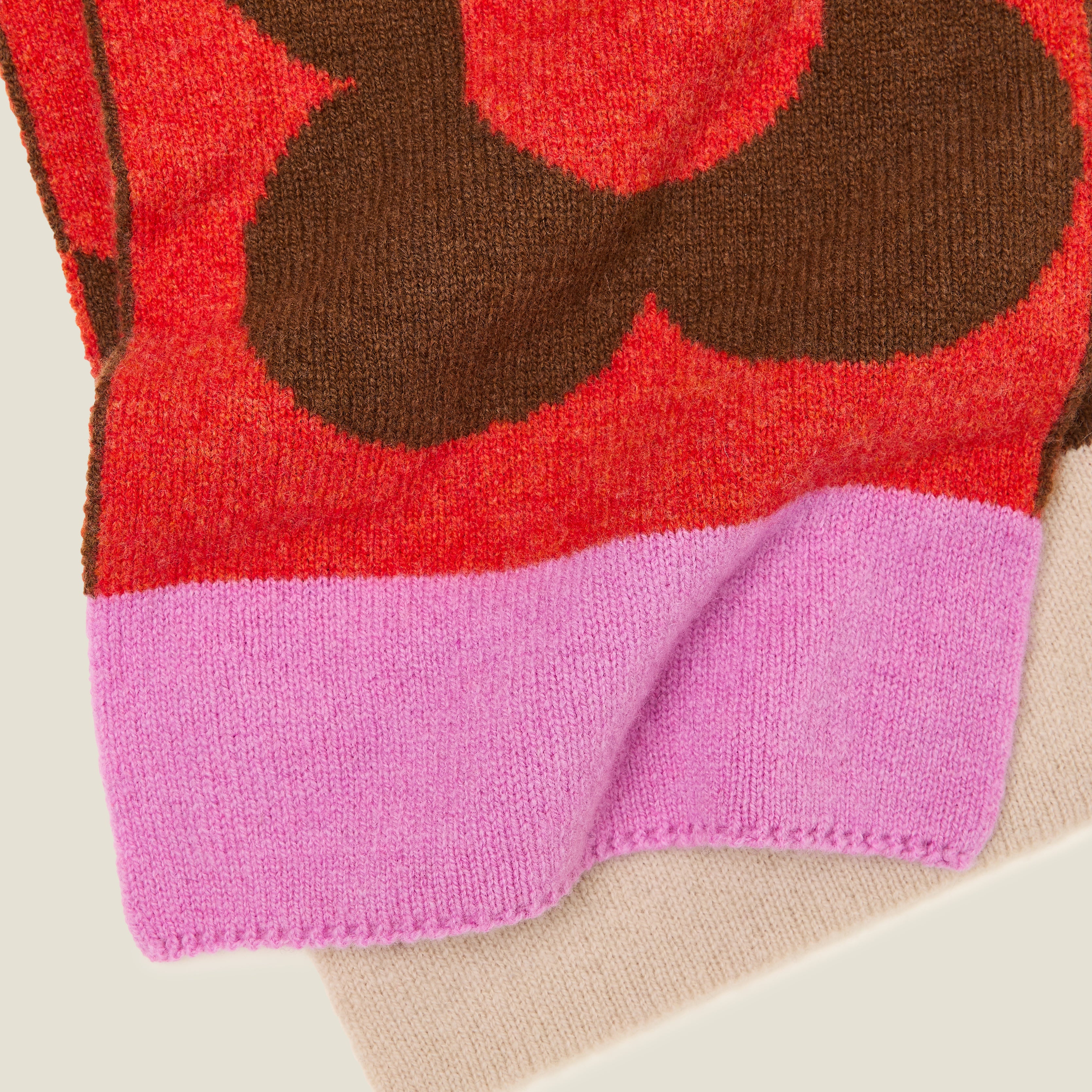 Stem Sprig Wool Scarf - Orange Sienna