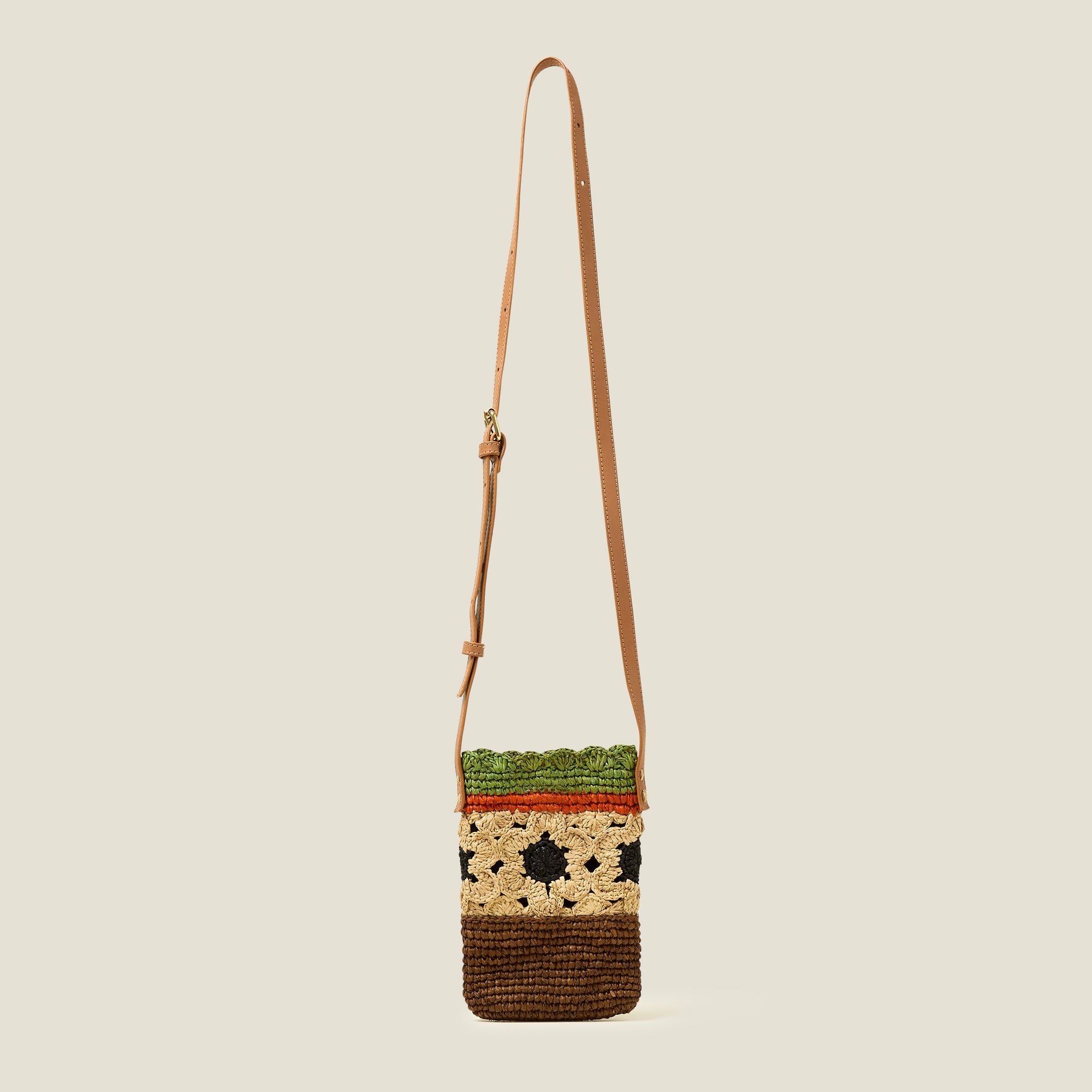 Camino Phone Pouch Block Flower Almond