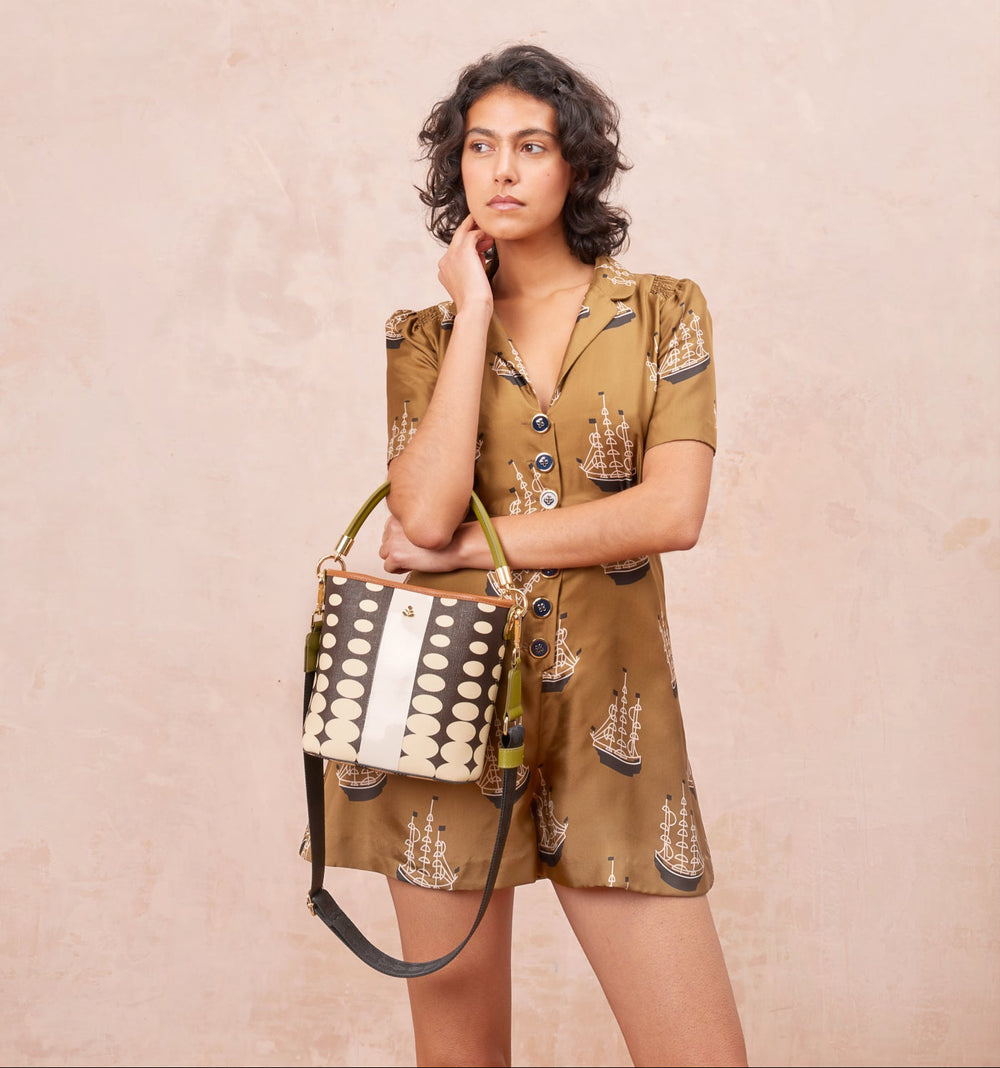 Carrymin Crossbody - Optical Oval Ochre main image 1
