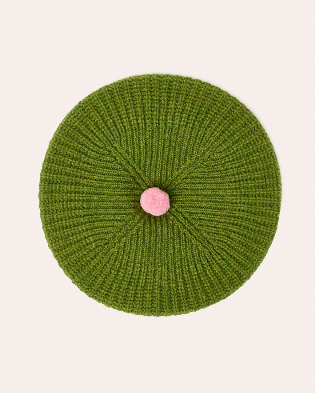 Beret - Colourblock Pink/Moss