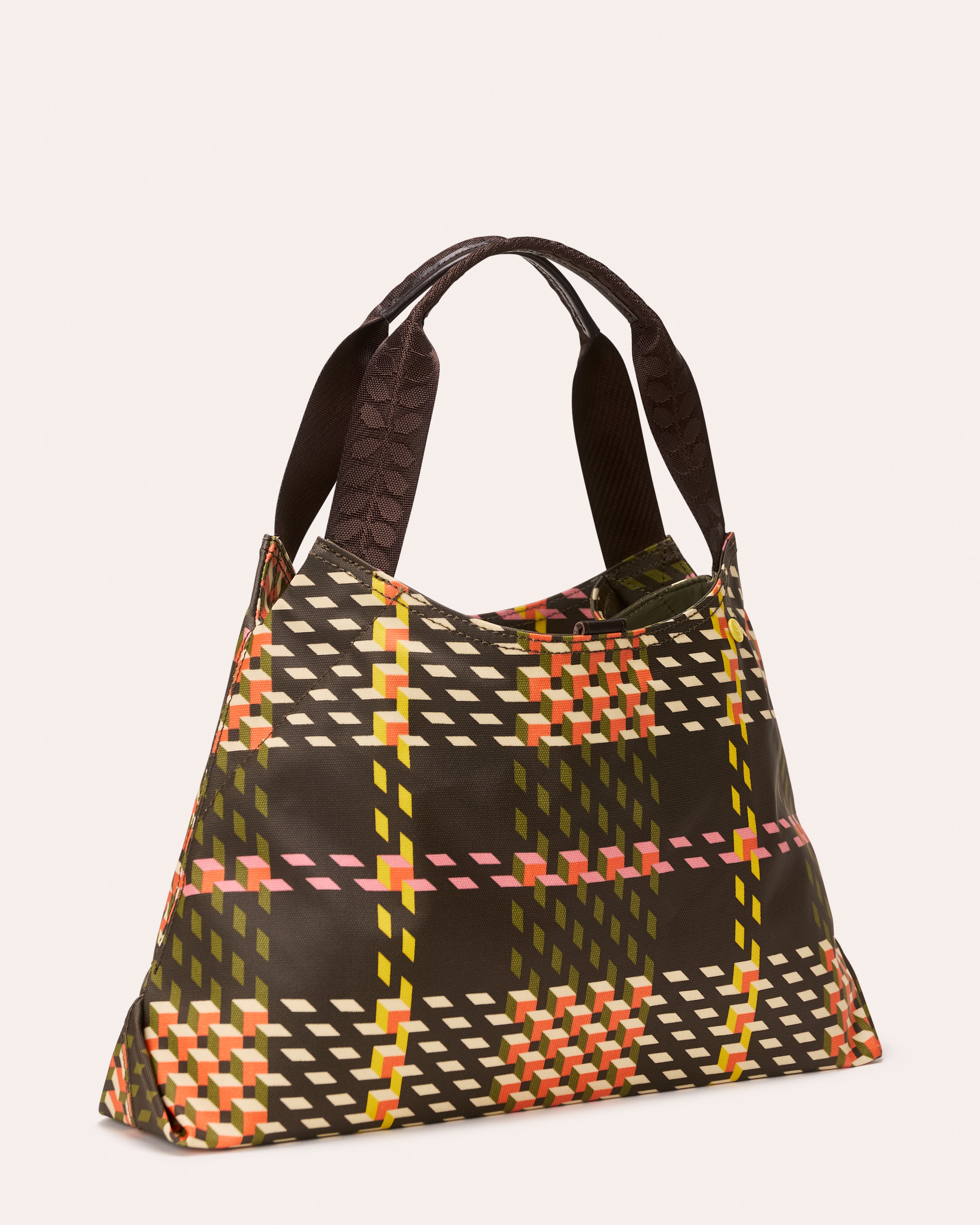 Classic Shoulder Bag - Cubic Check Cocoa