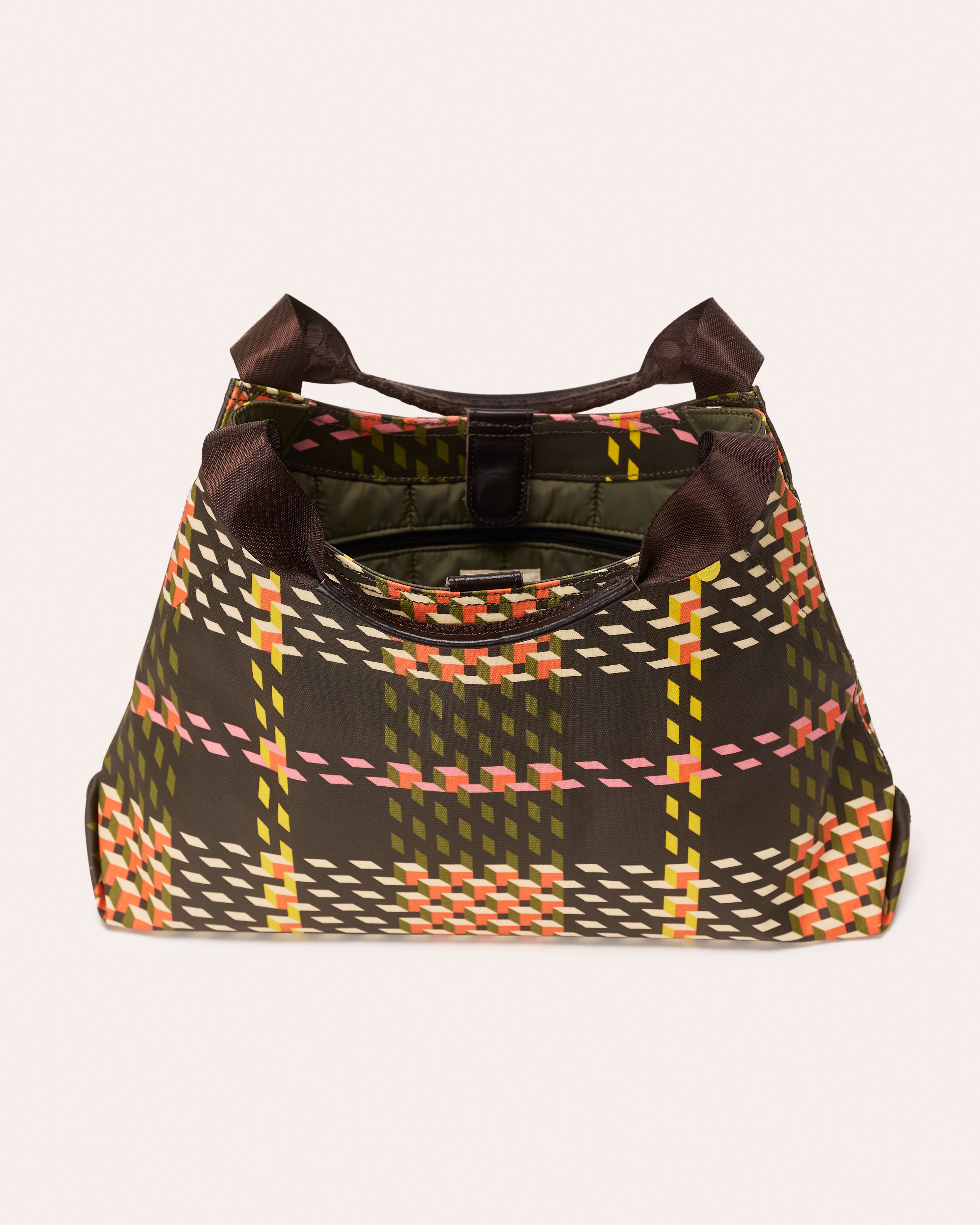 Classic Shoulder Bag - Cubic Check Cocoa