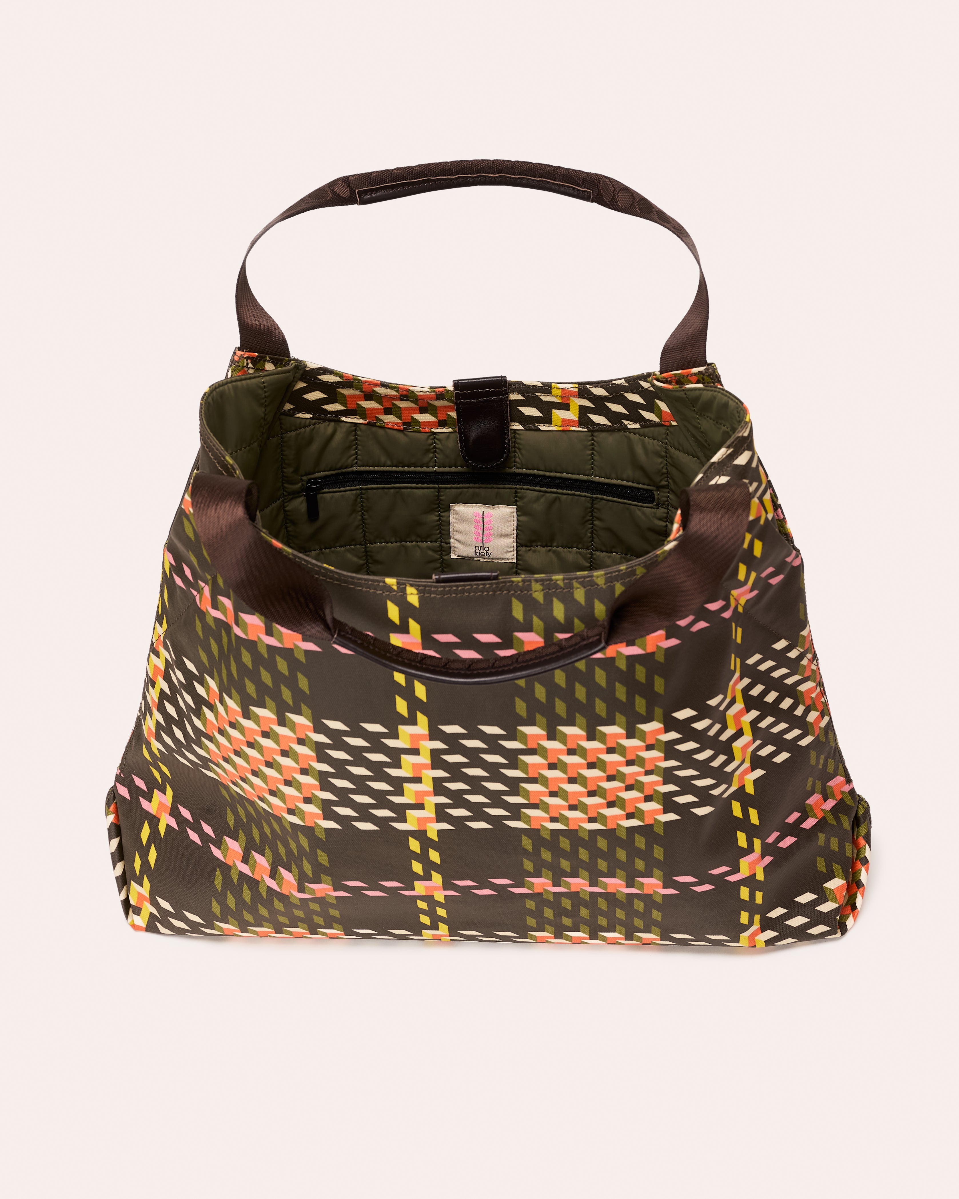 Classic Holdall - Cubic Check Cocoa
