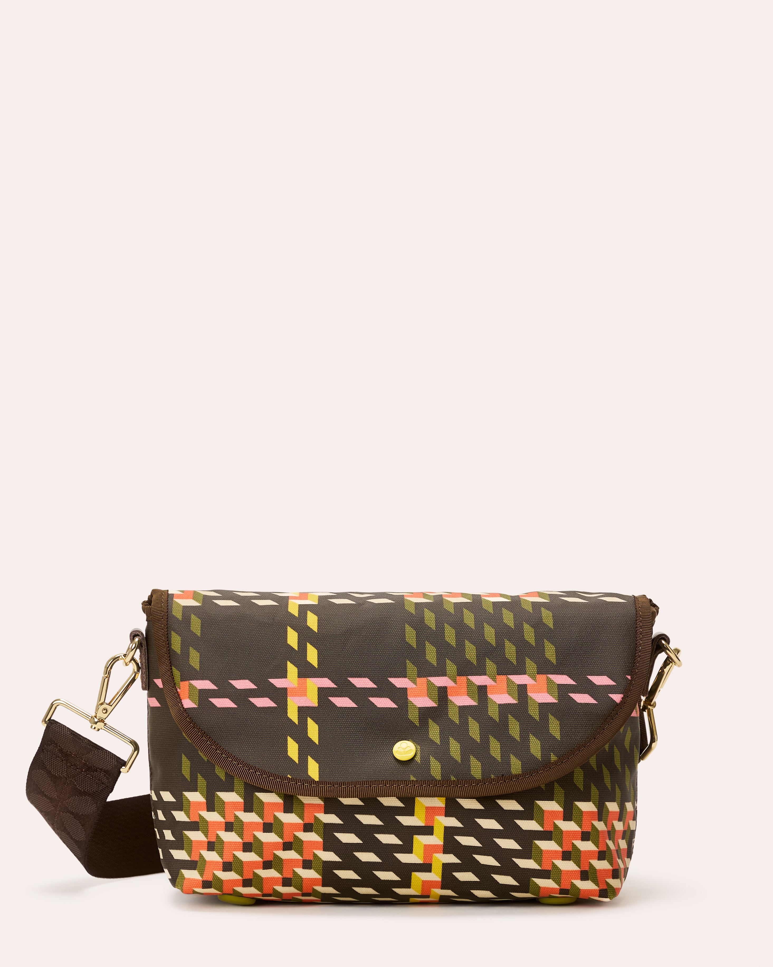 Acre Satchel - Cubic Check Cocoa
