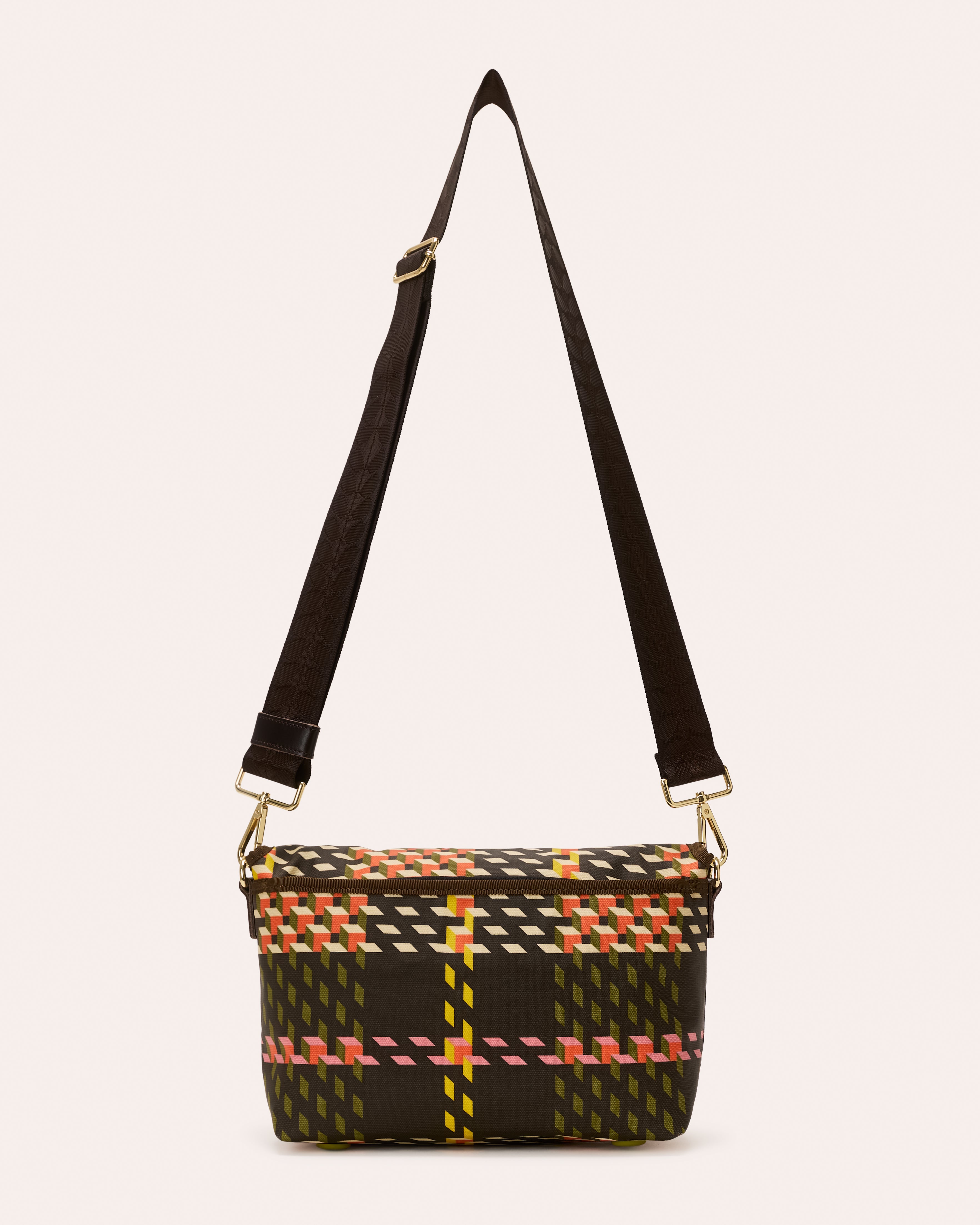 Acre Satchel - Cubic Check Cocoa