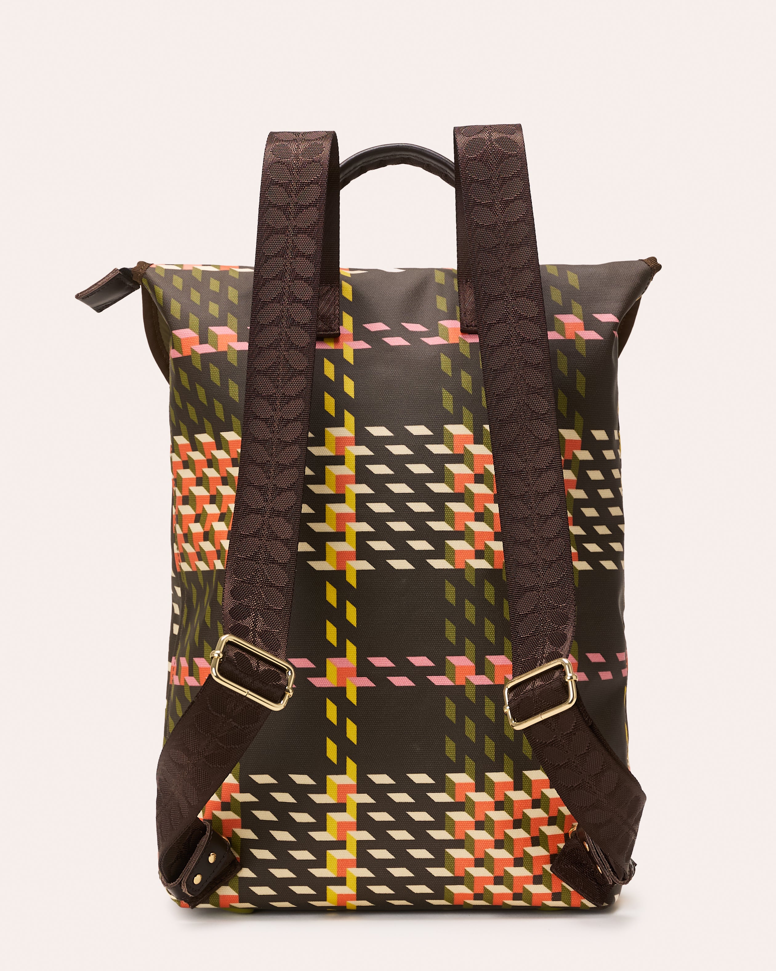 Acre Backpack - Cubic Check Cocoa