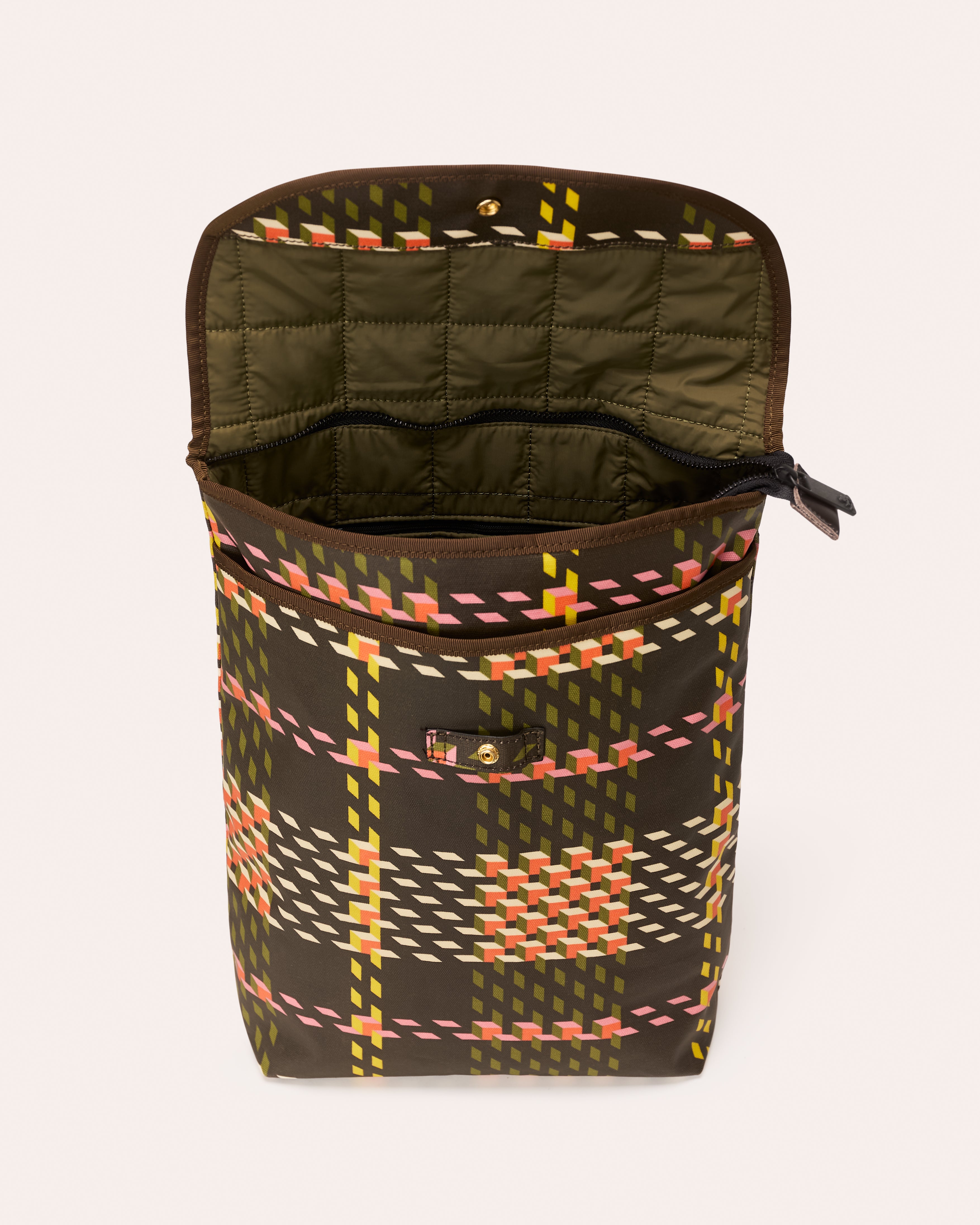 Acre Backpack - Cubic Check Cocoa