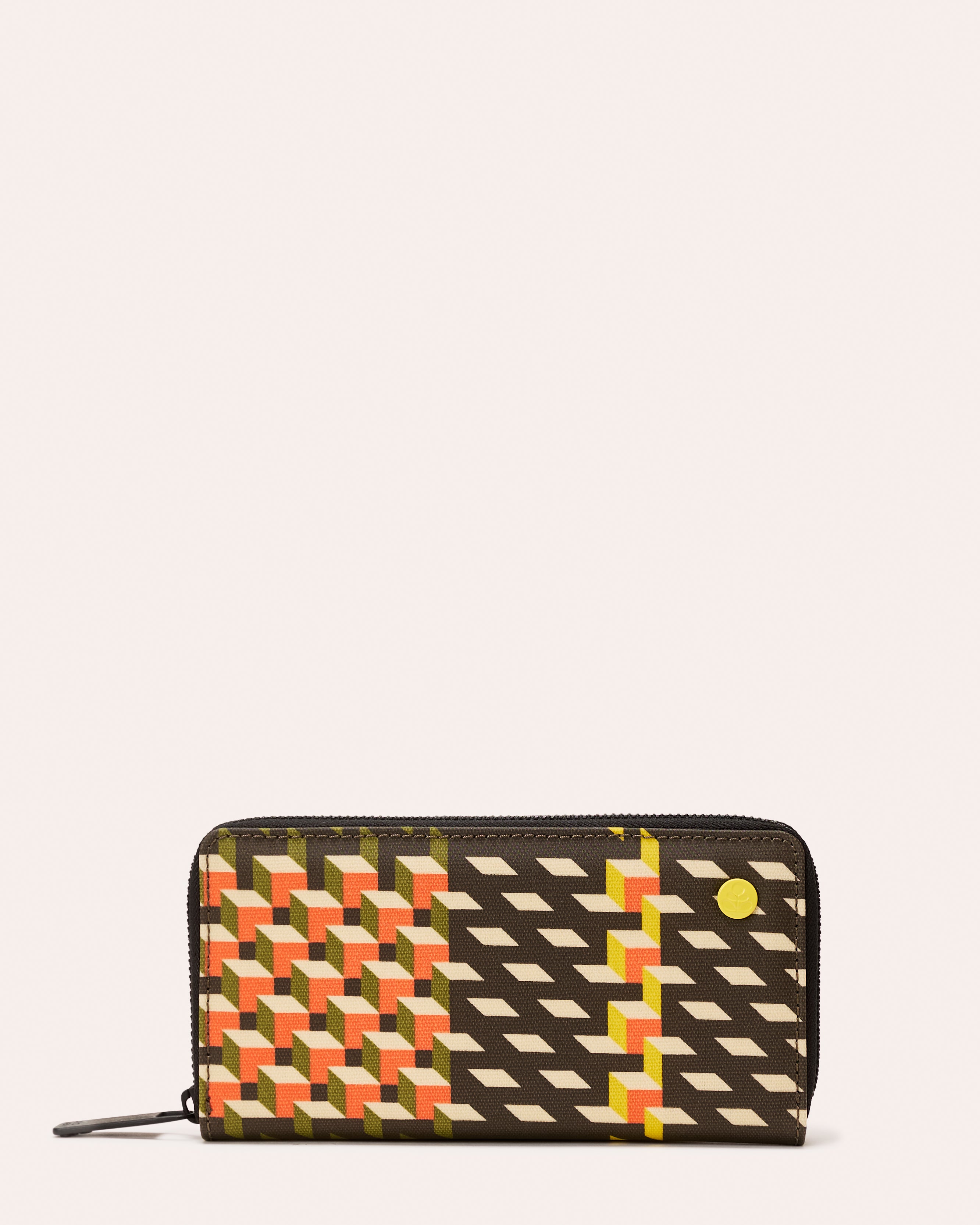 Forget Me Not Wallet - Cubic Check Cocoa