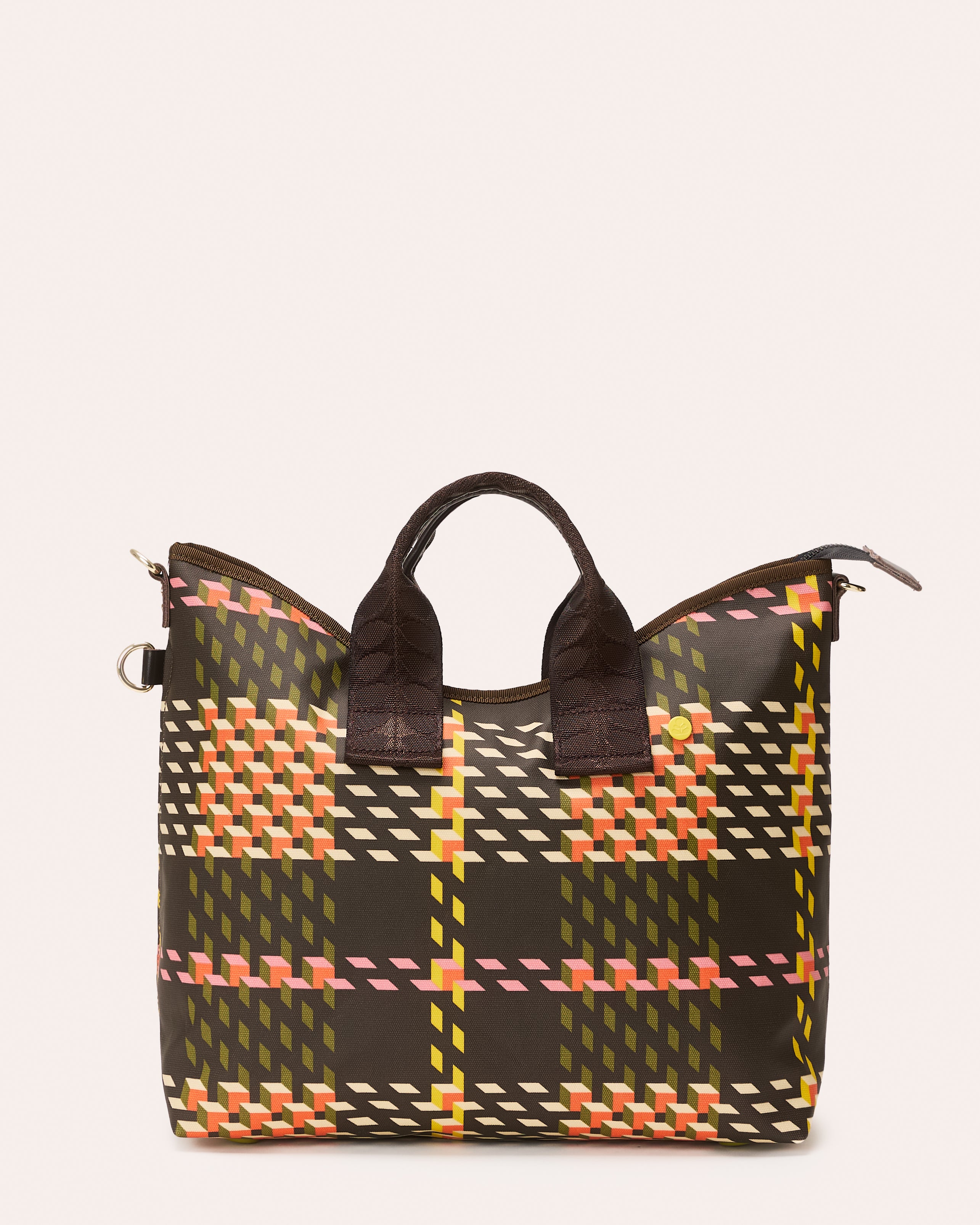 Carry Grab Crossbody - Cubic Check Cocoa