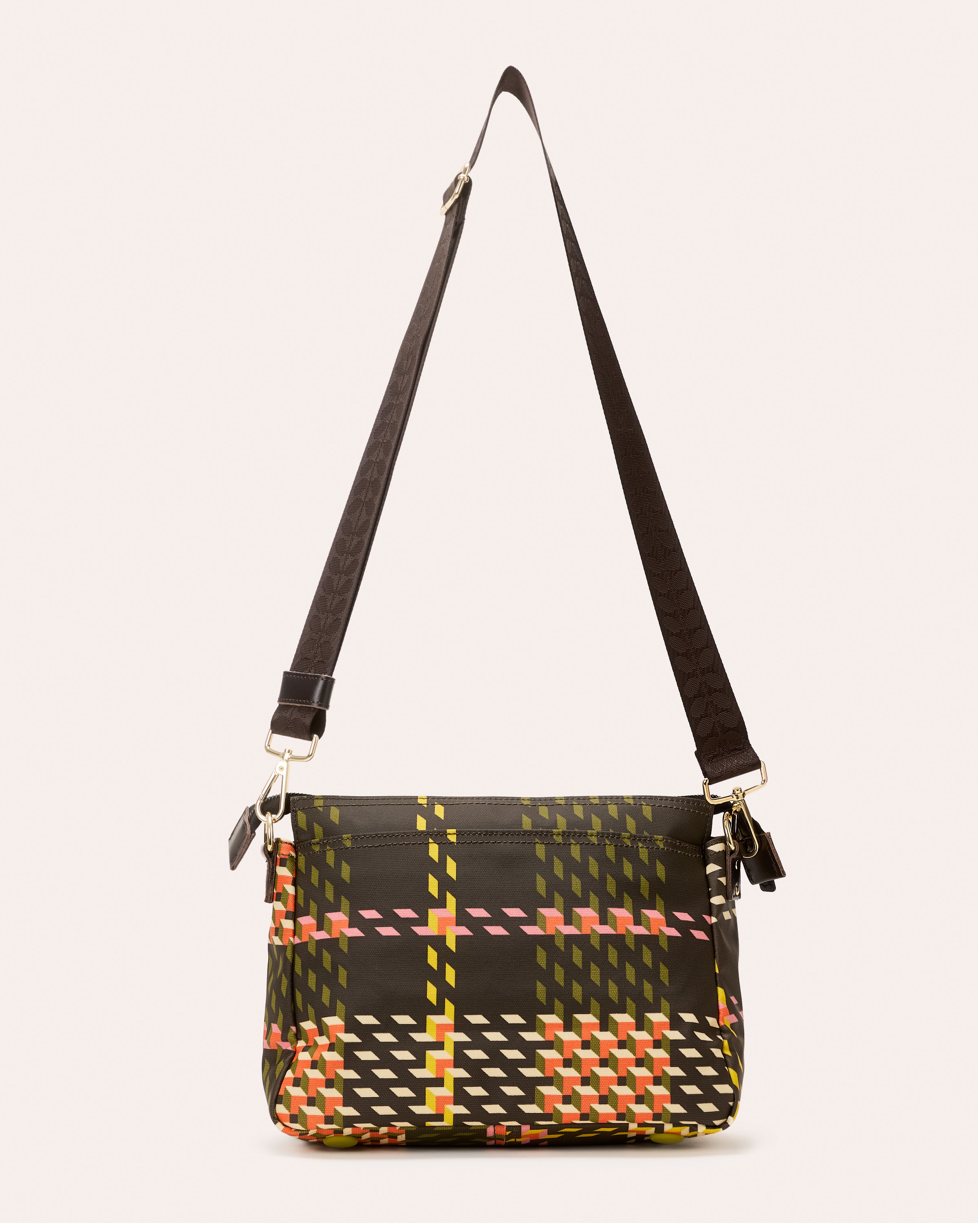 Fielder Crossbody - Cubic Check Cocoa