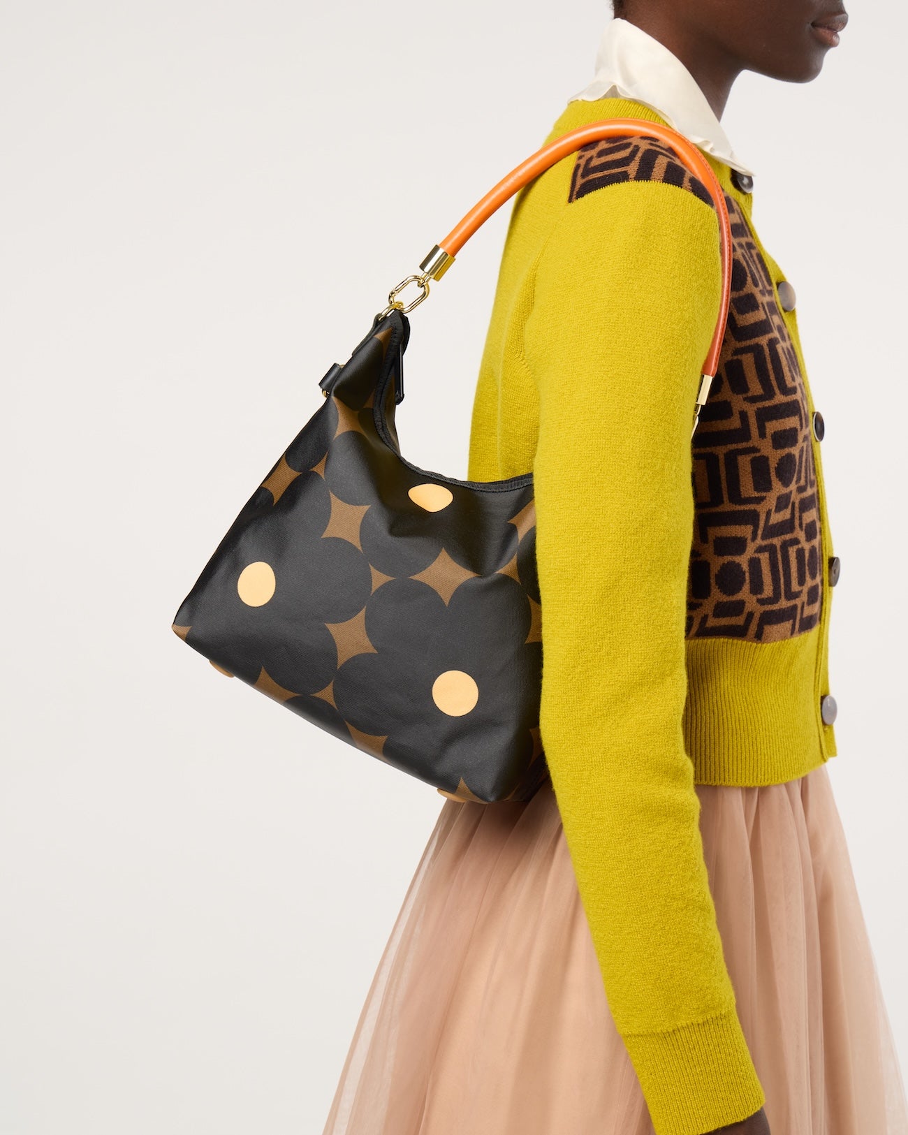 Cross Carry Shoulder Bag - Flower Power Ebony