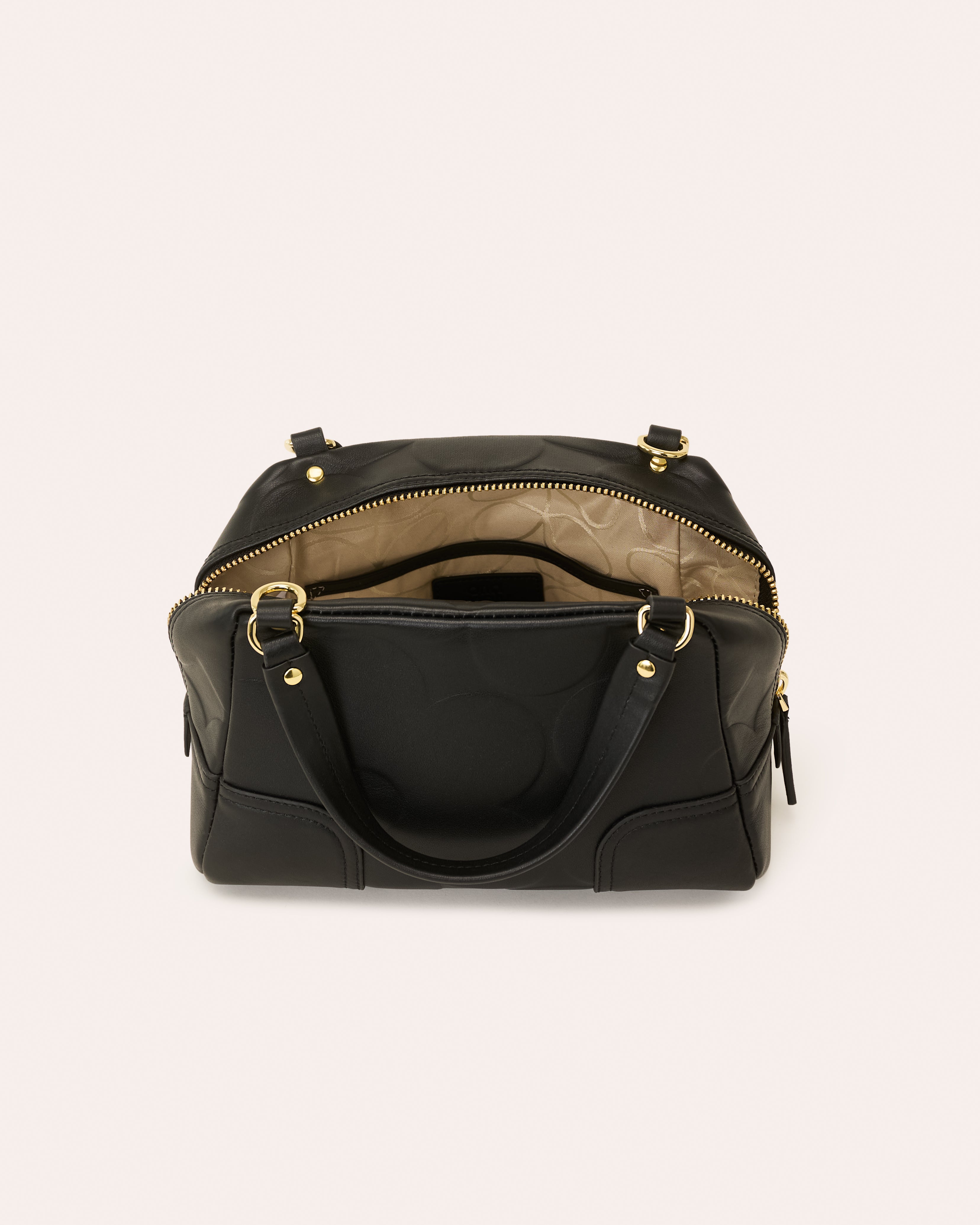 Concertina Leather Crossbody - Flower Power Black