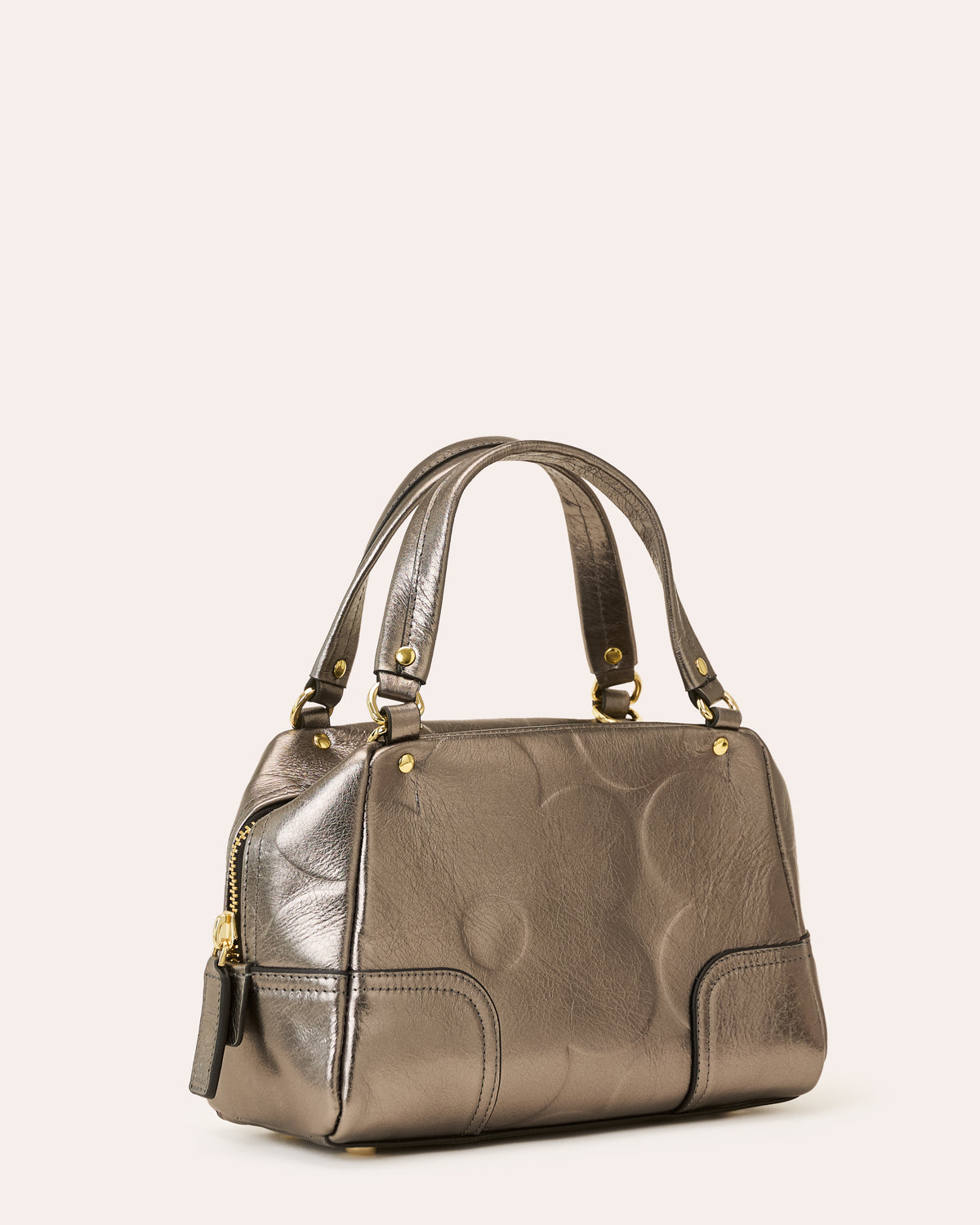 Concertina Leather Crossbody - Flower Power Mercury