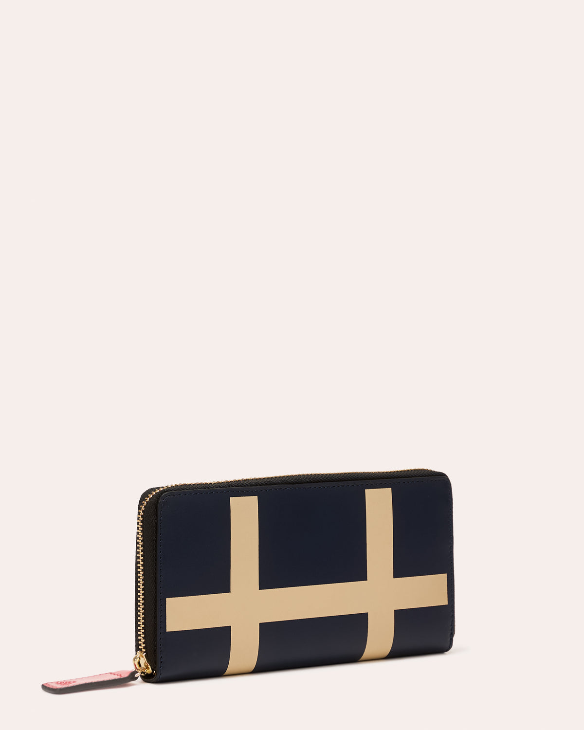 Forget Me Not Wallet - Grid Print Navy