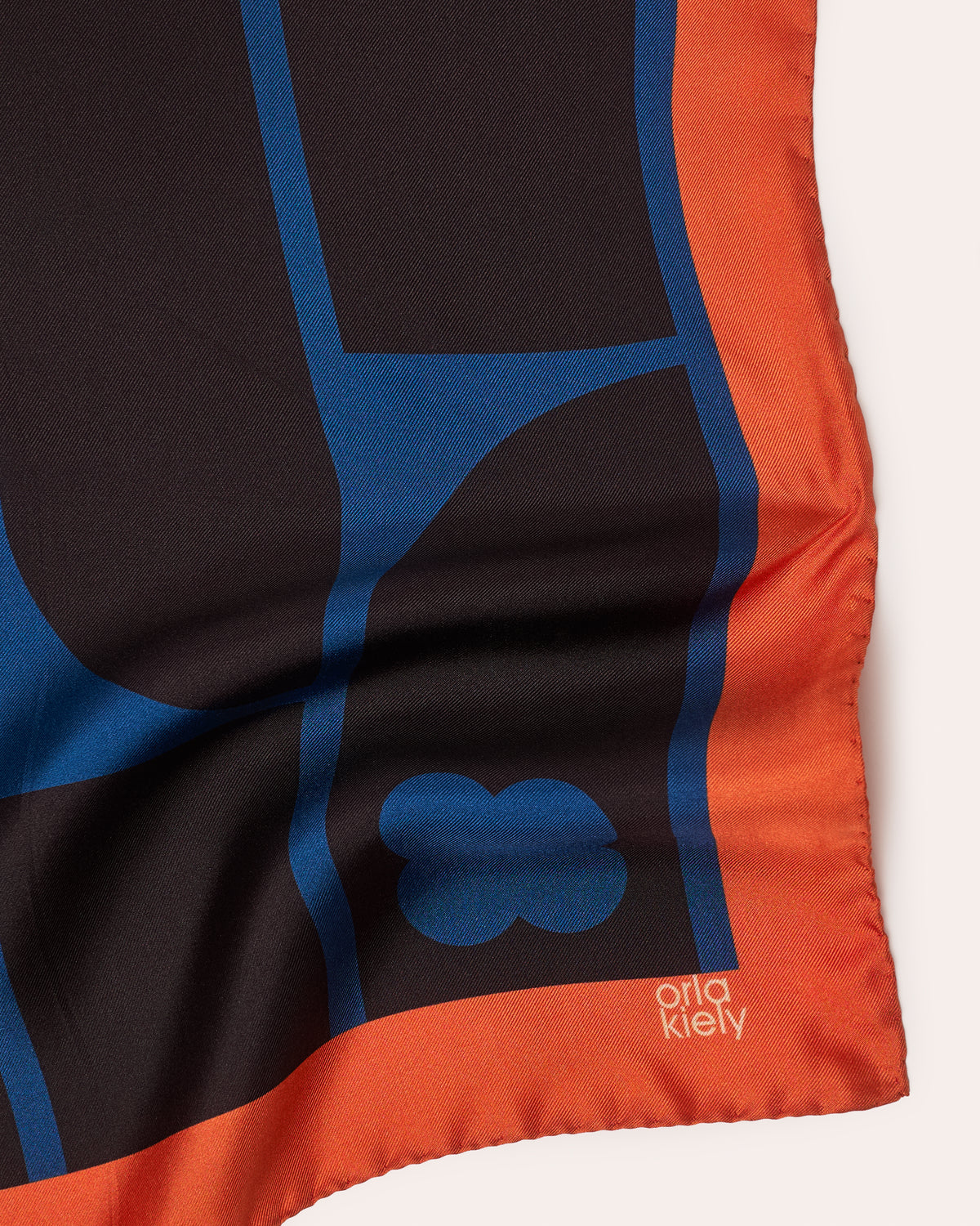 Medium Silk Scarf - Metro Tile Ink